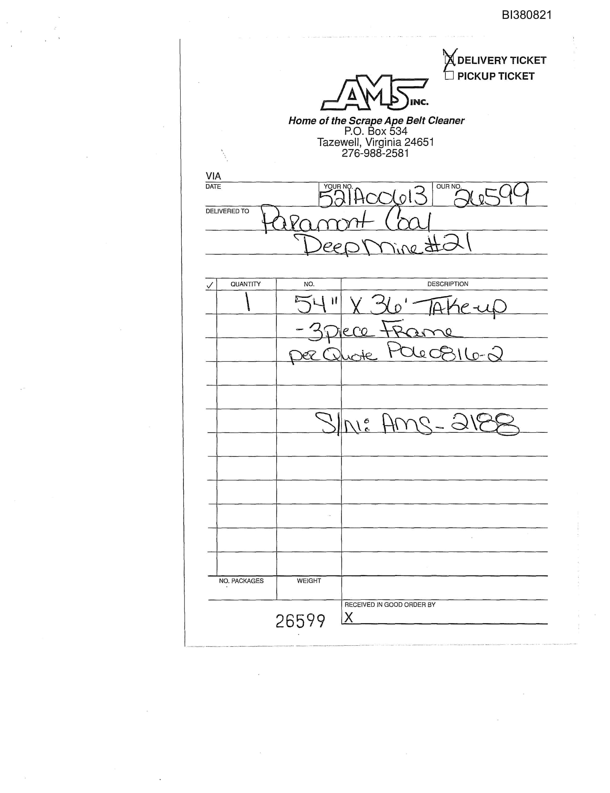 Bucyrus 48in Dual 150HP Belt Drive Parts Catalog BI380821-4