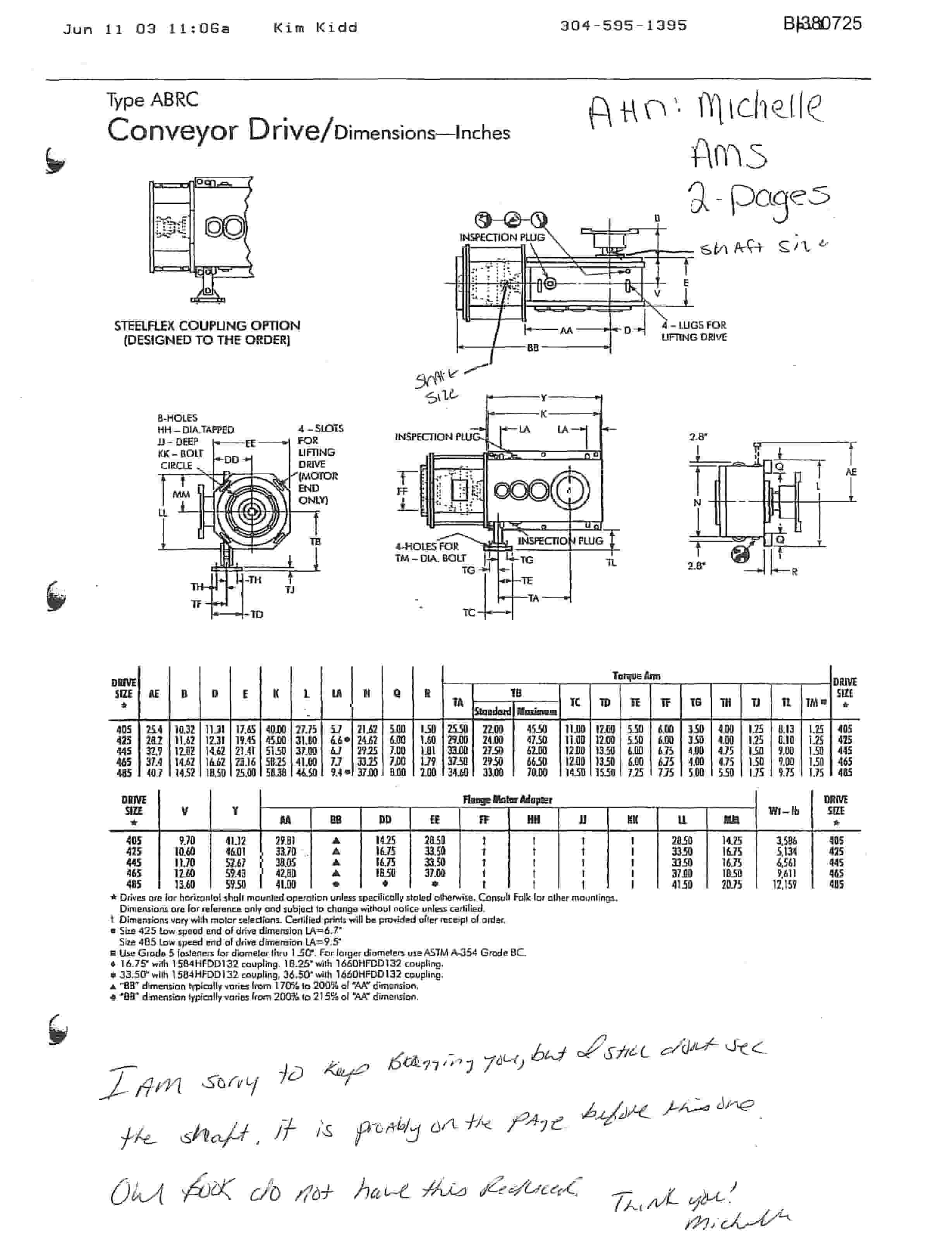 Bucyrus 48in Dual 150HP Drive Parts Catalog BI380725-2