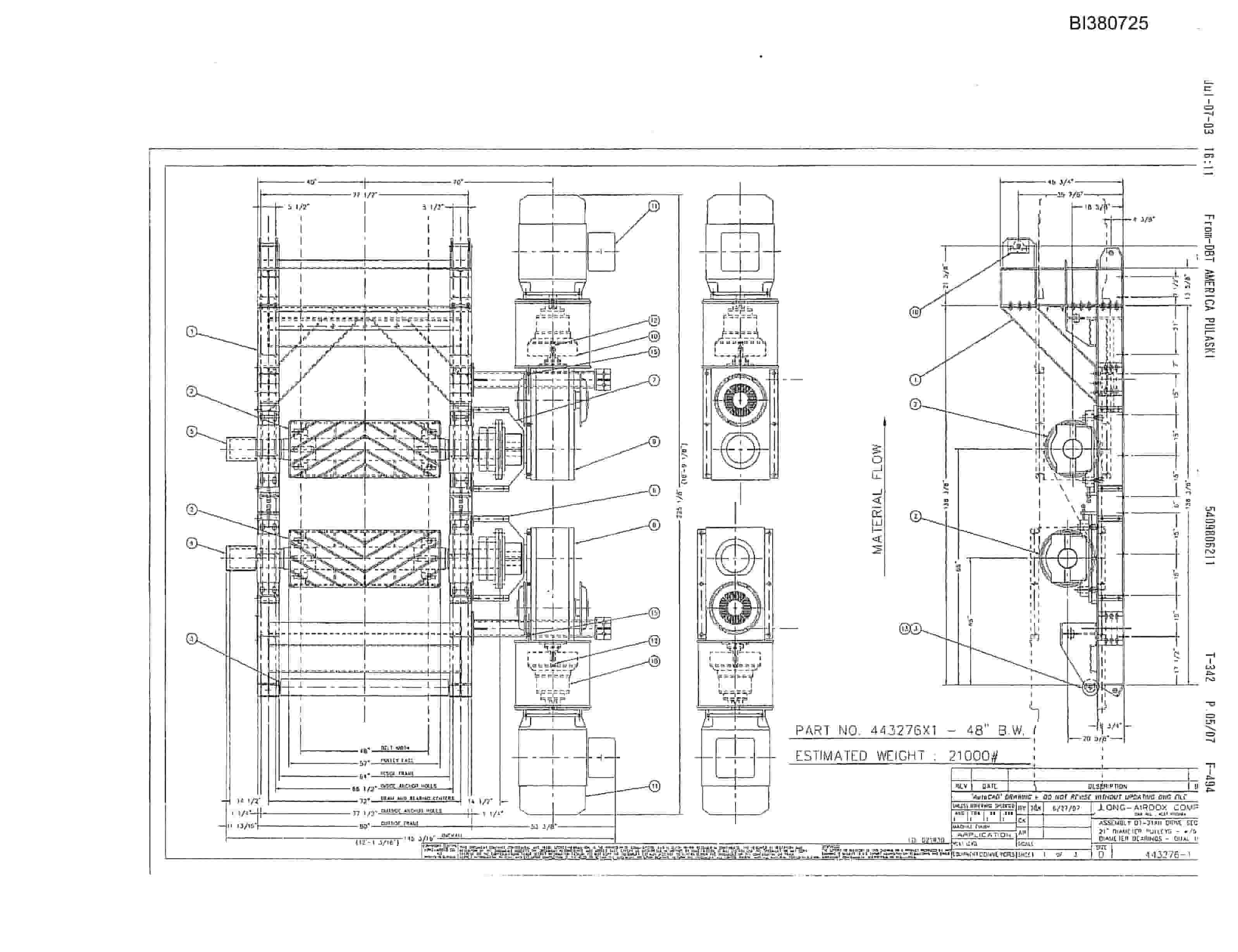 Bucyrus 48in Dual 150HP Drive Parts Catalog BI380725-4