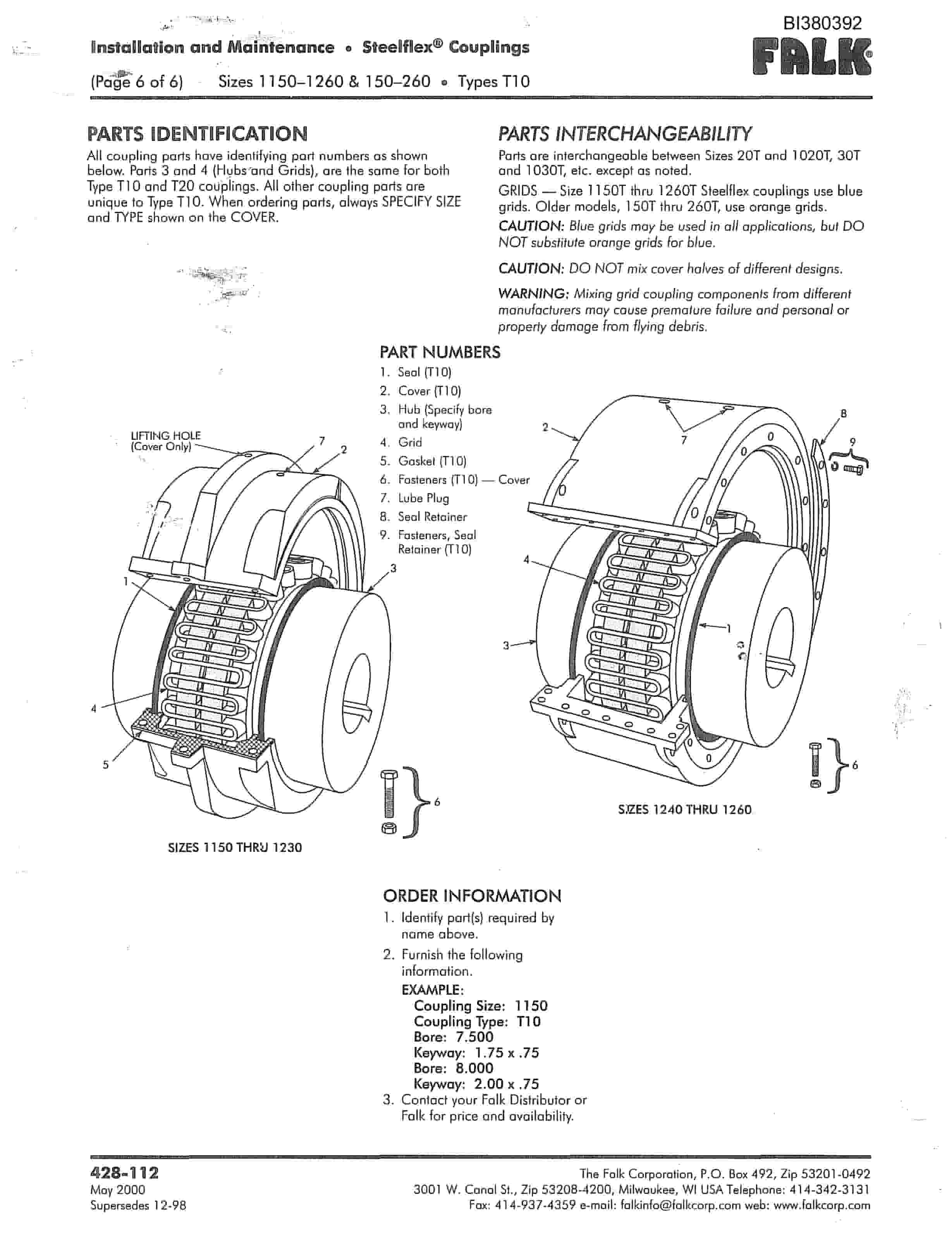 Bucyrus 48in Dual 200HP Drive, Take-Up, Impact Tailpiece Parts Catalog BI380392-2