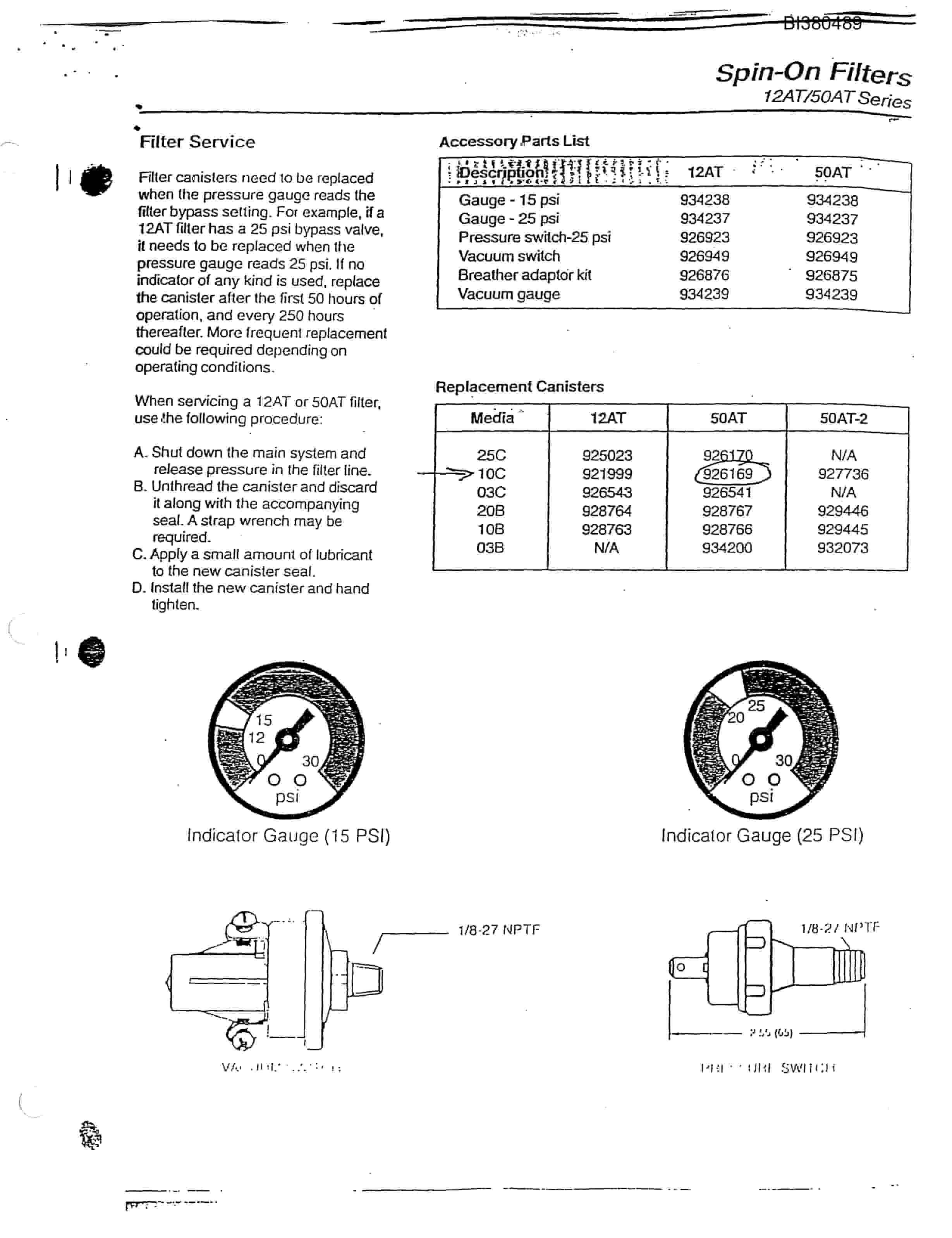 Bucyrus 48in Dual 200HP, Take-Up, Tailpeace Parts Catalog BI380489-5