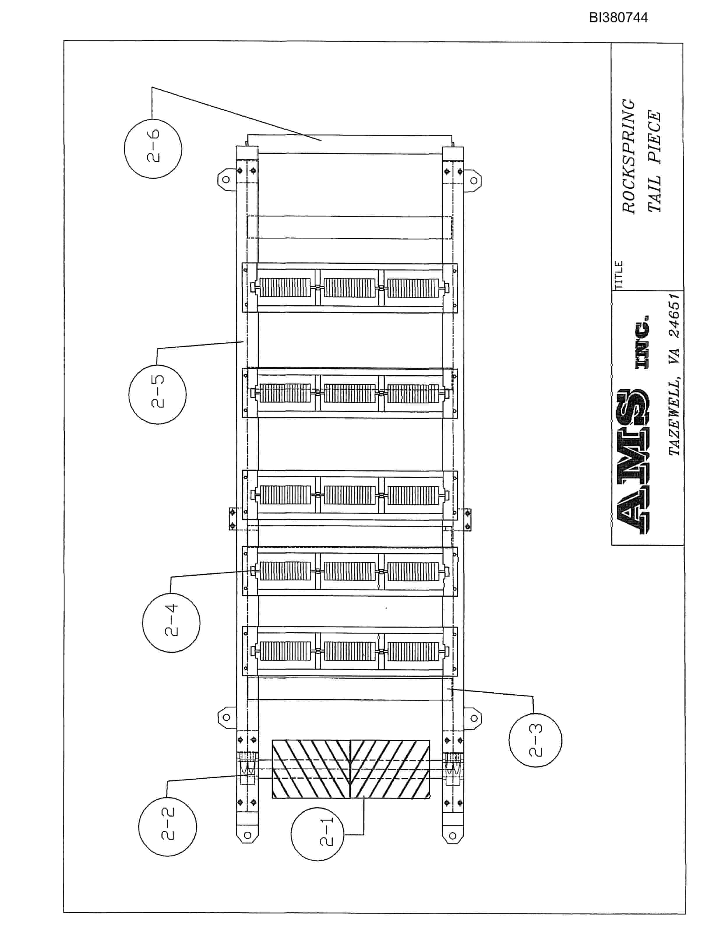 Bucyrus 48in Dual Drive 200HP, Tailpiece, Hydraulic Take-Up, Remote Boom Parts Catalog BI380744-4