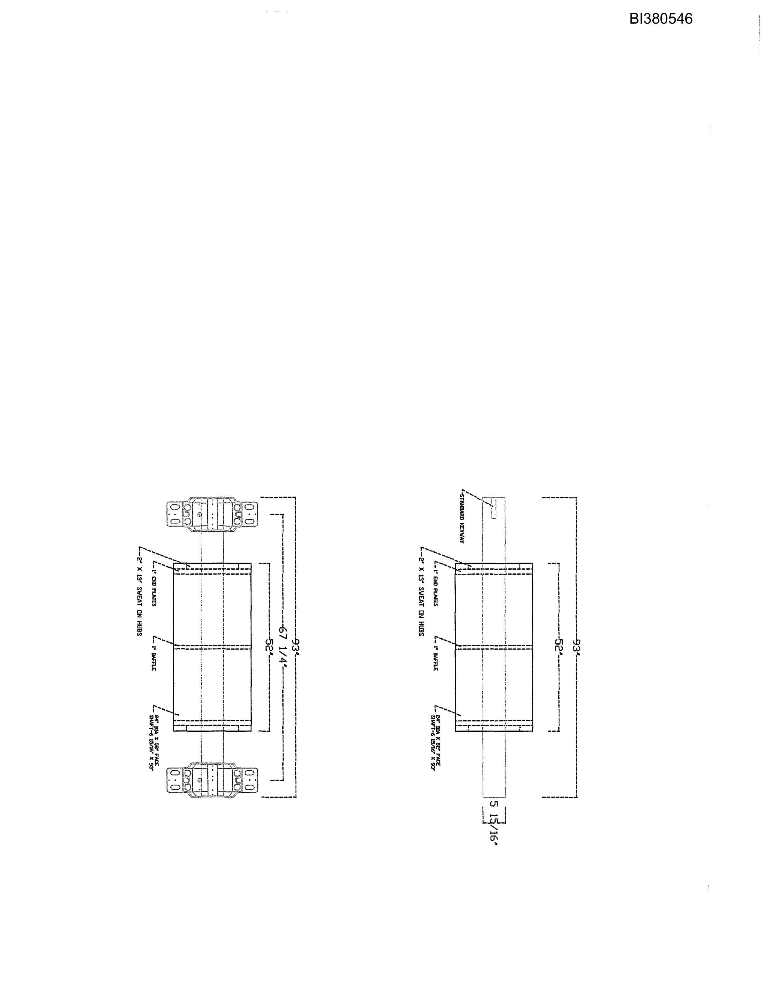 Bucyrus 48in Dual Drive, Tailpiece Parts Catalog BI380546-5