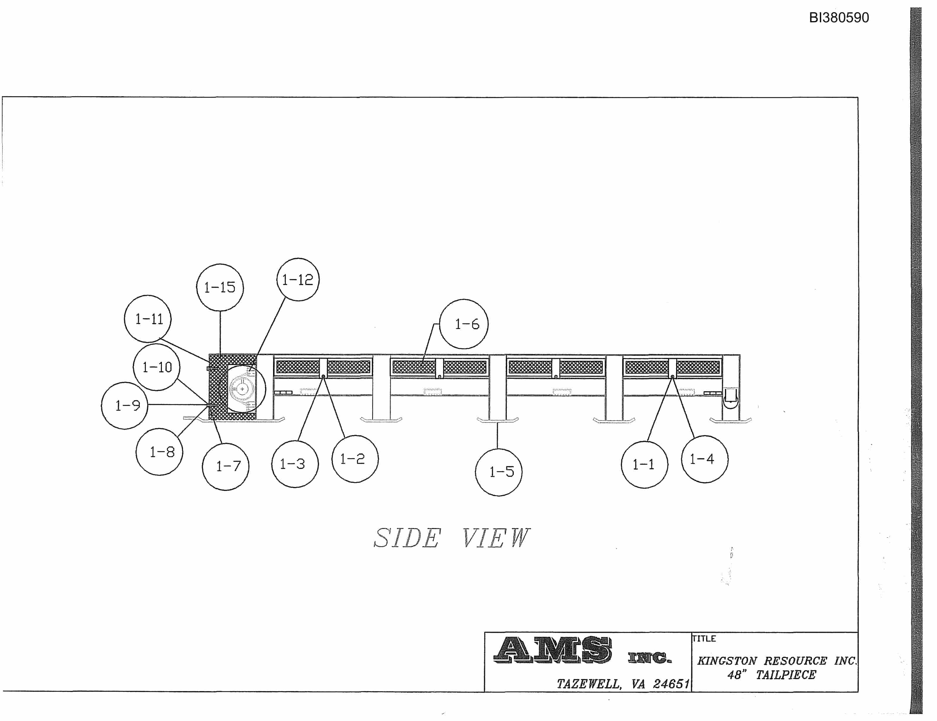 Bucyrus 48in Dual Drive, Take-Up, Tailpiece Parts Catalog BI380590-5