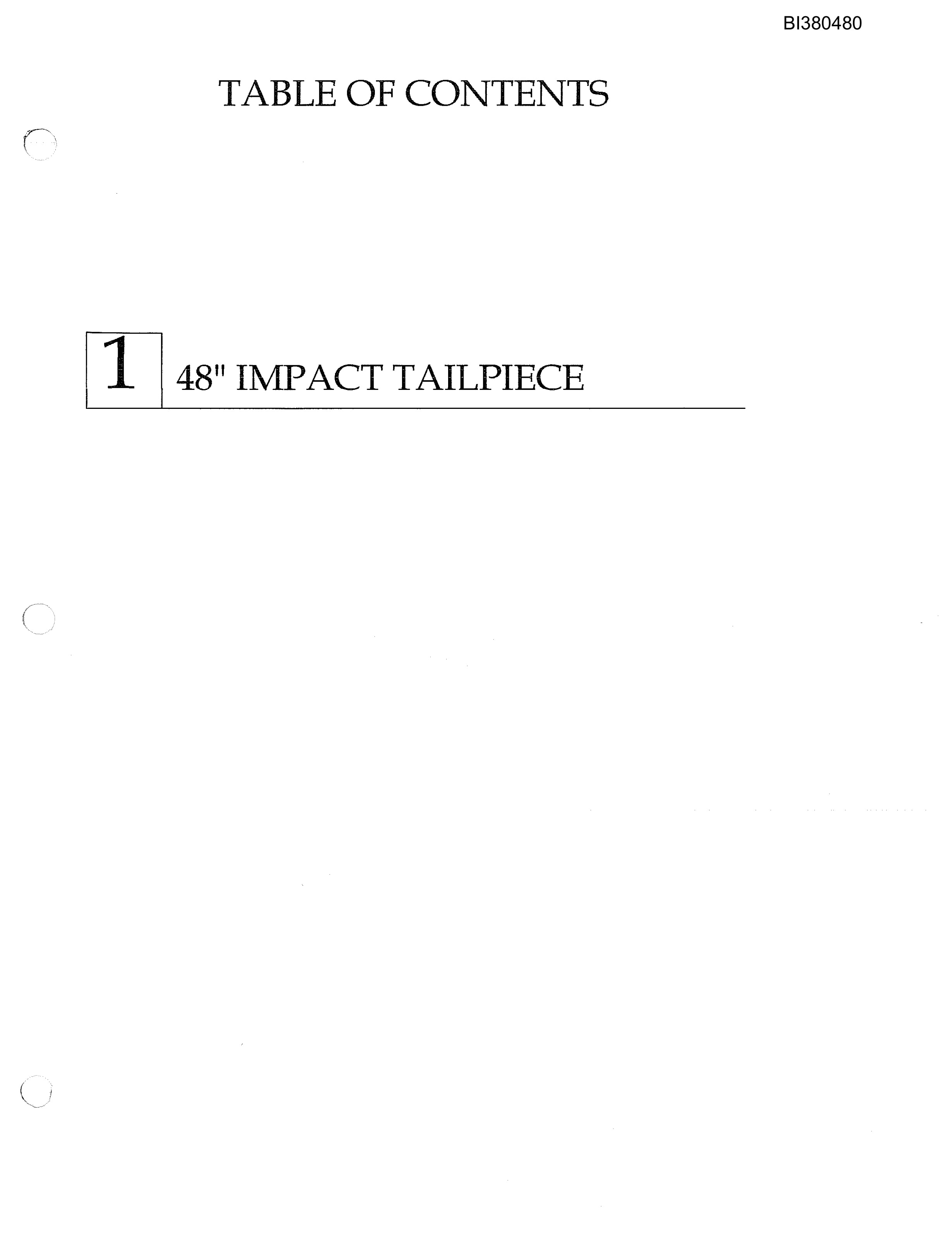 Bucyrus 48in Impact Tailpiece Parts Catalog BI380480-3