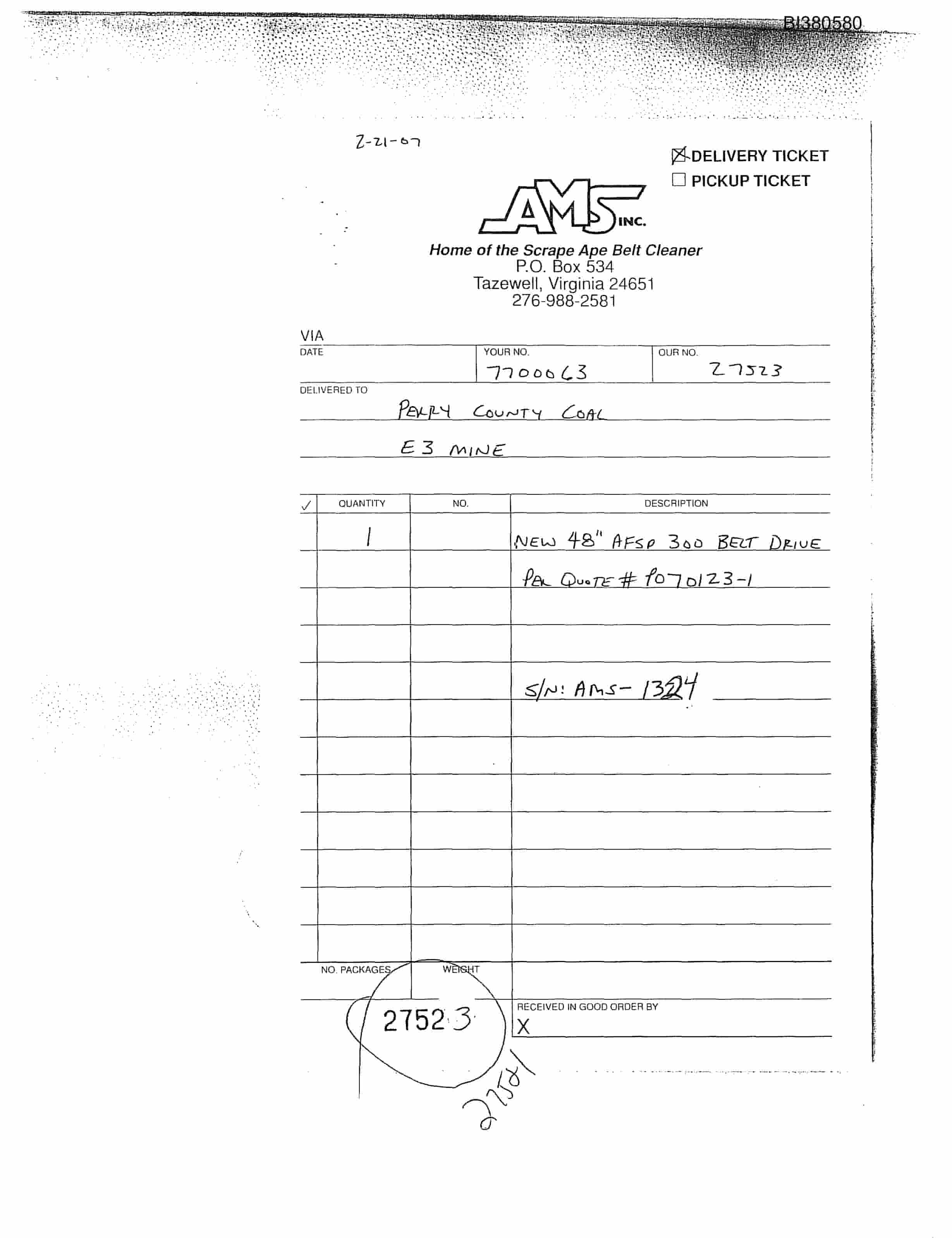 Bucyrus 48in Impact Tailpiece Parts Catalog BI380580-3