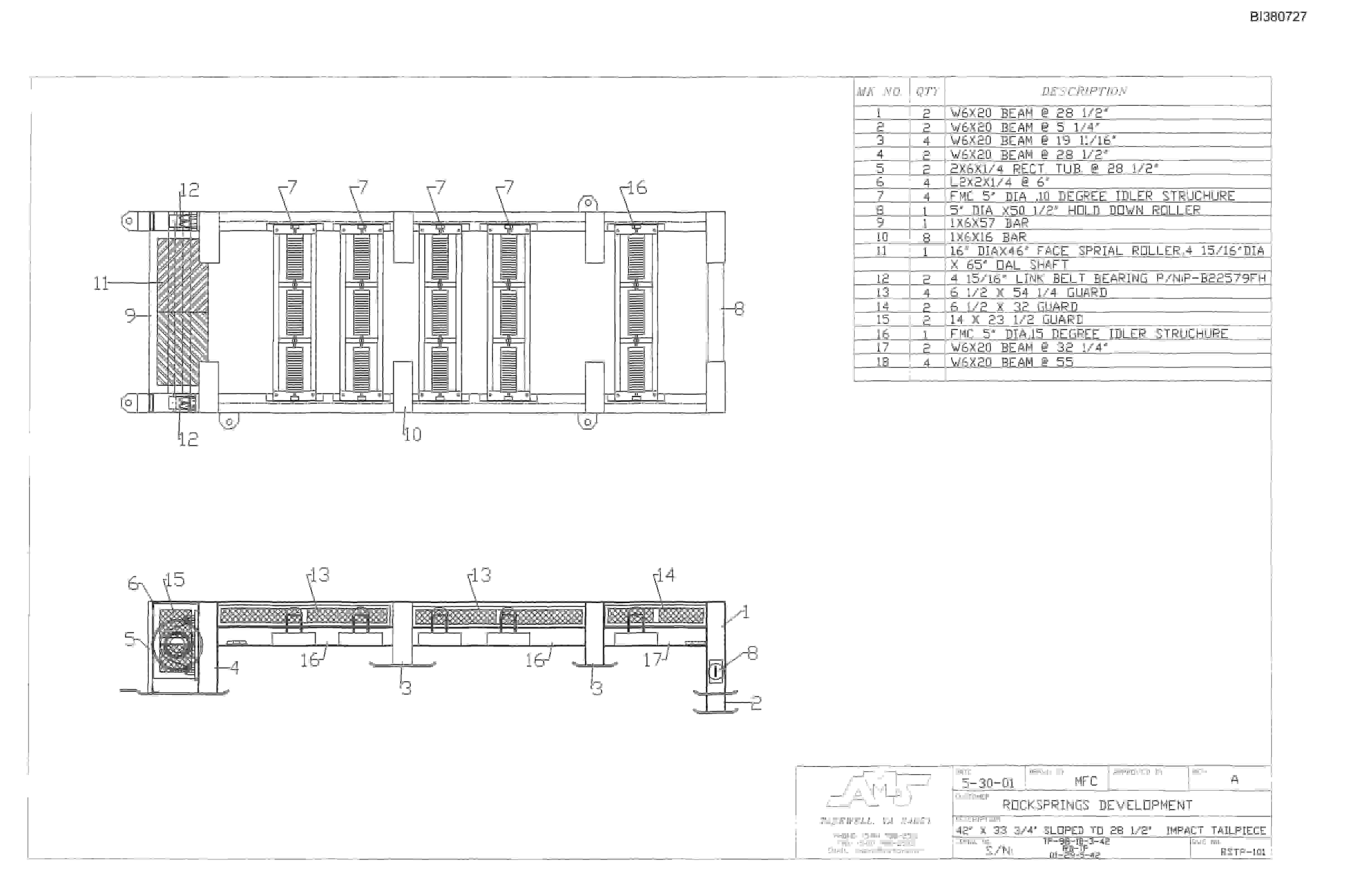 Bucyrus 48in Impact Tailpiece Parts Catalog BI380727-4