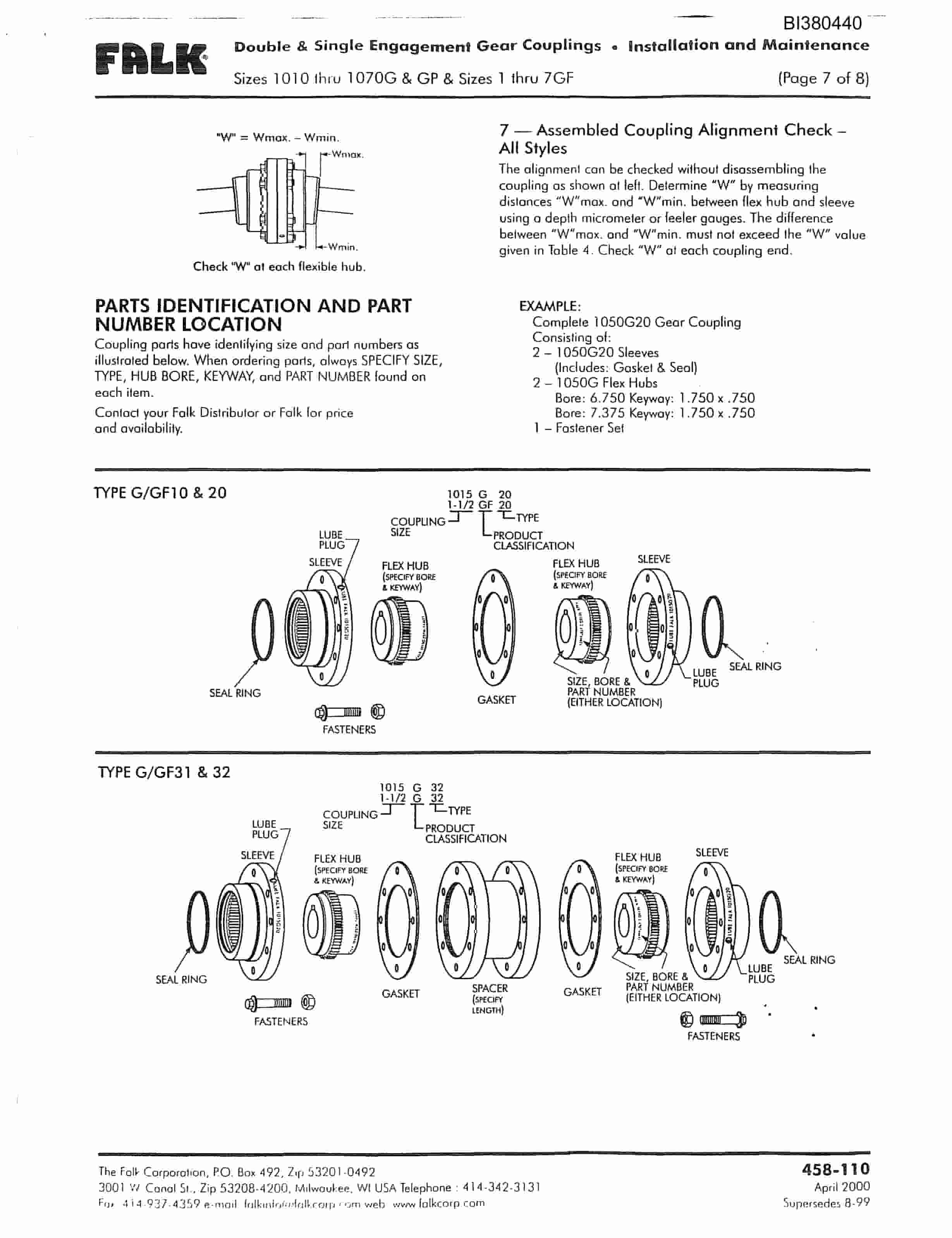 Bucyrus 48in Refurbished 200HP Drive, Take-Up Parts Catalog BI380440-4