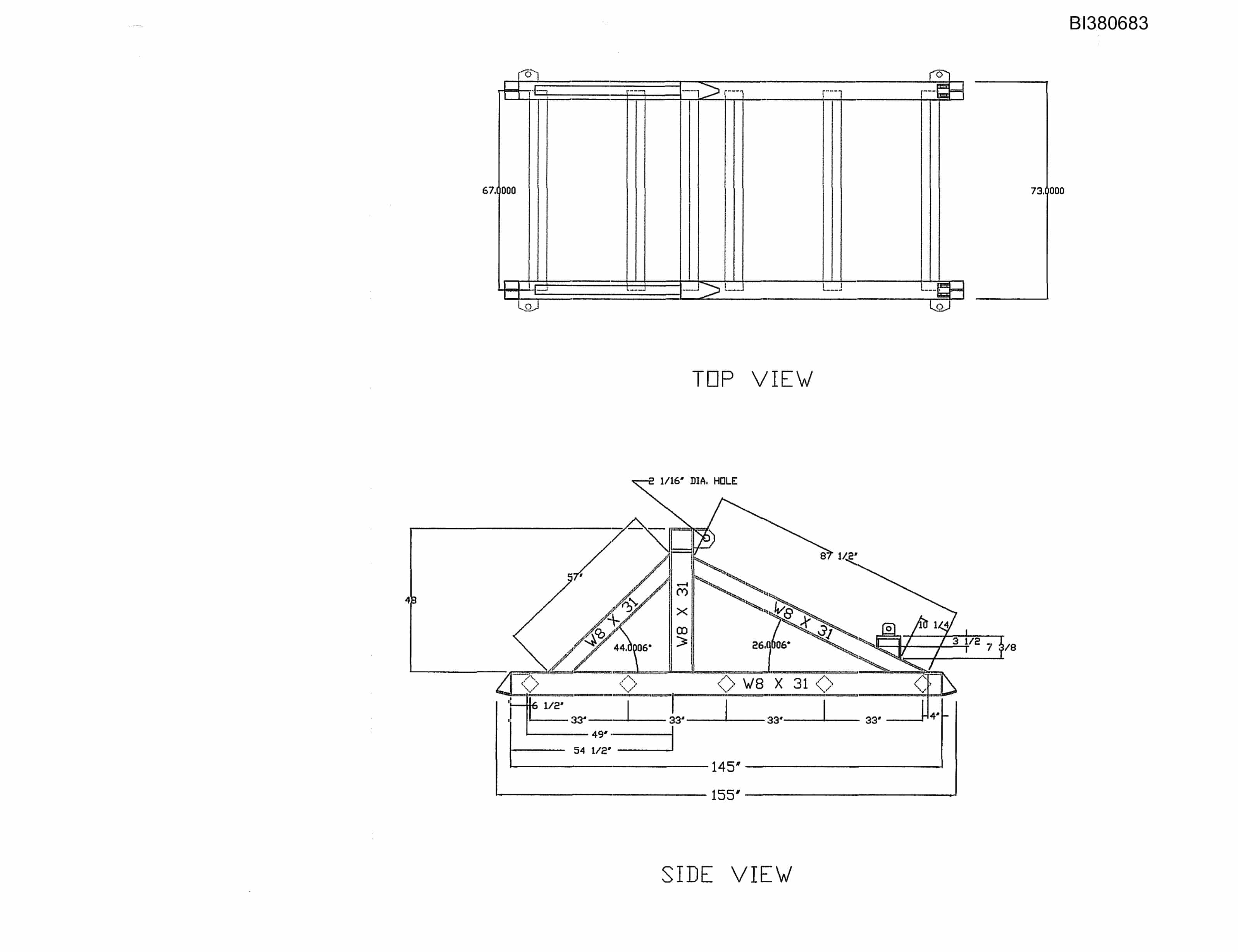 Bucyrus 48in Remote Boom, Stand And Rockchute Parts Catalog BI380683-4