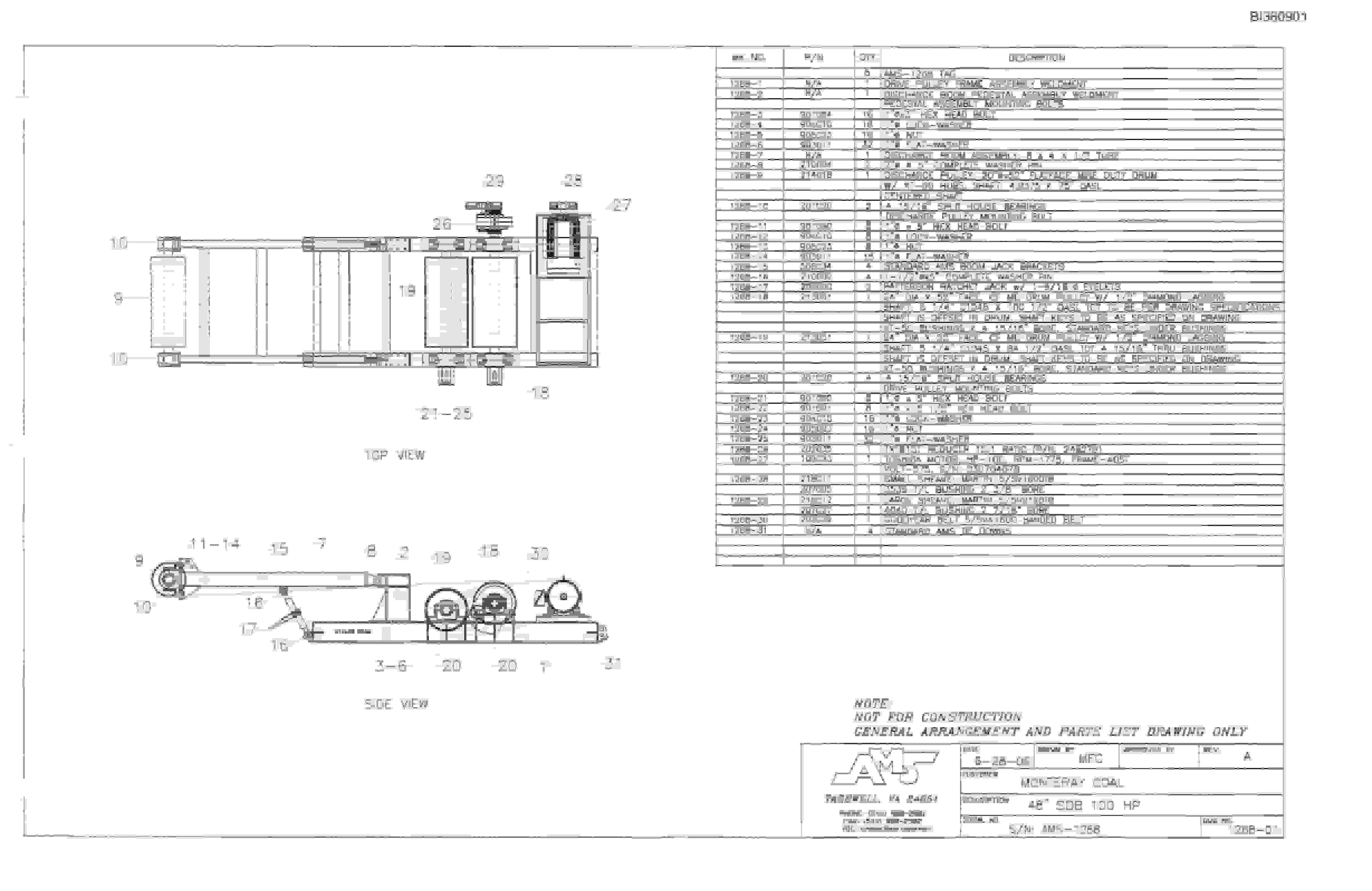 Bucyrus 48in SDB 100HP Drive Parts Catalog BI380901-2
