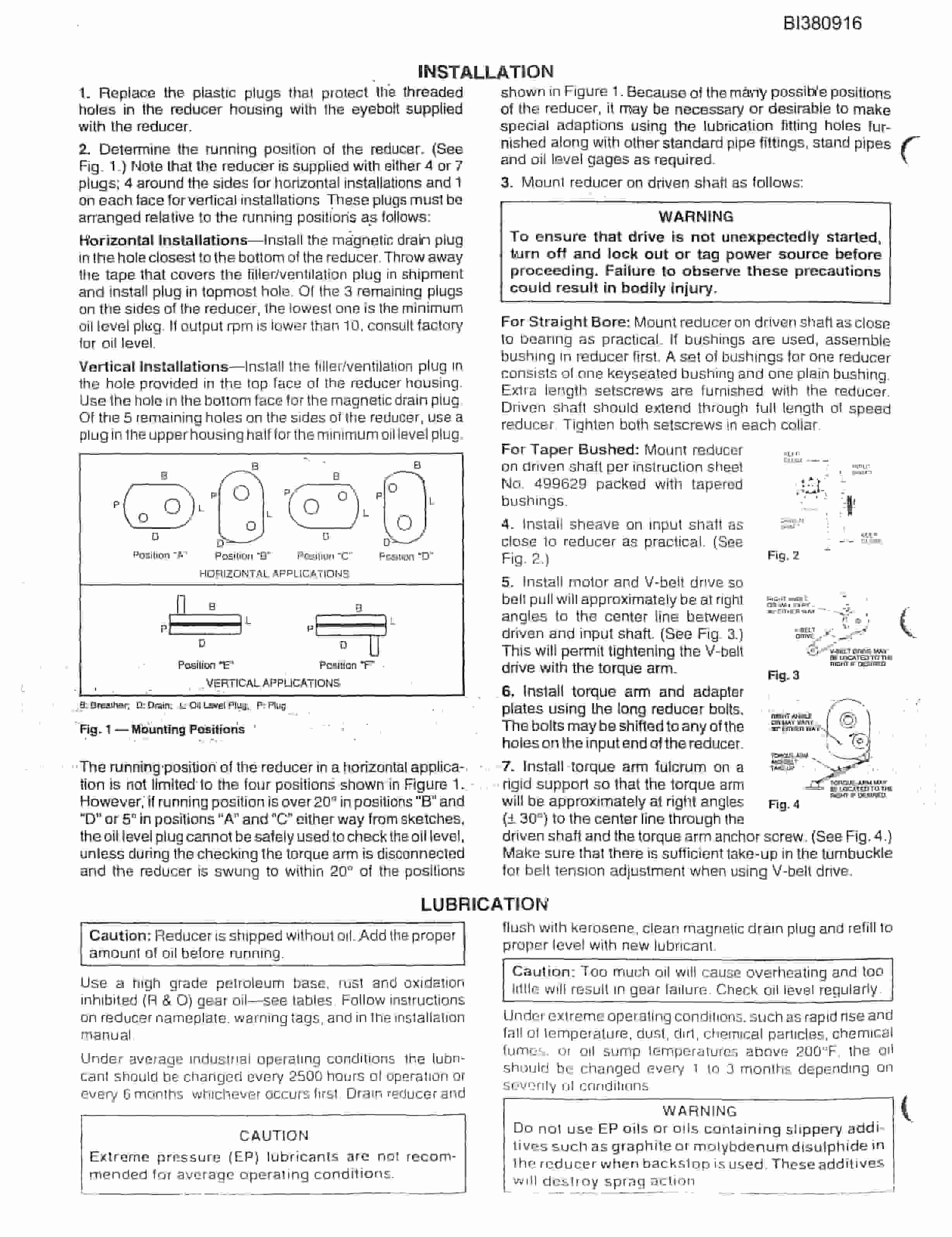 Bucyrus 48in SDB 100HP Drive Parts Catalog BI380916-2