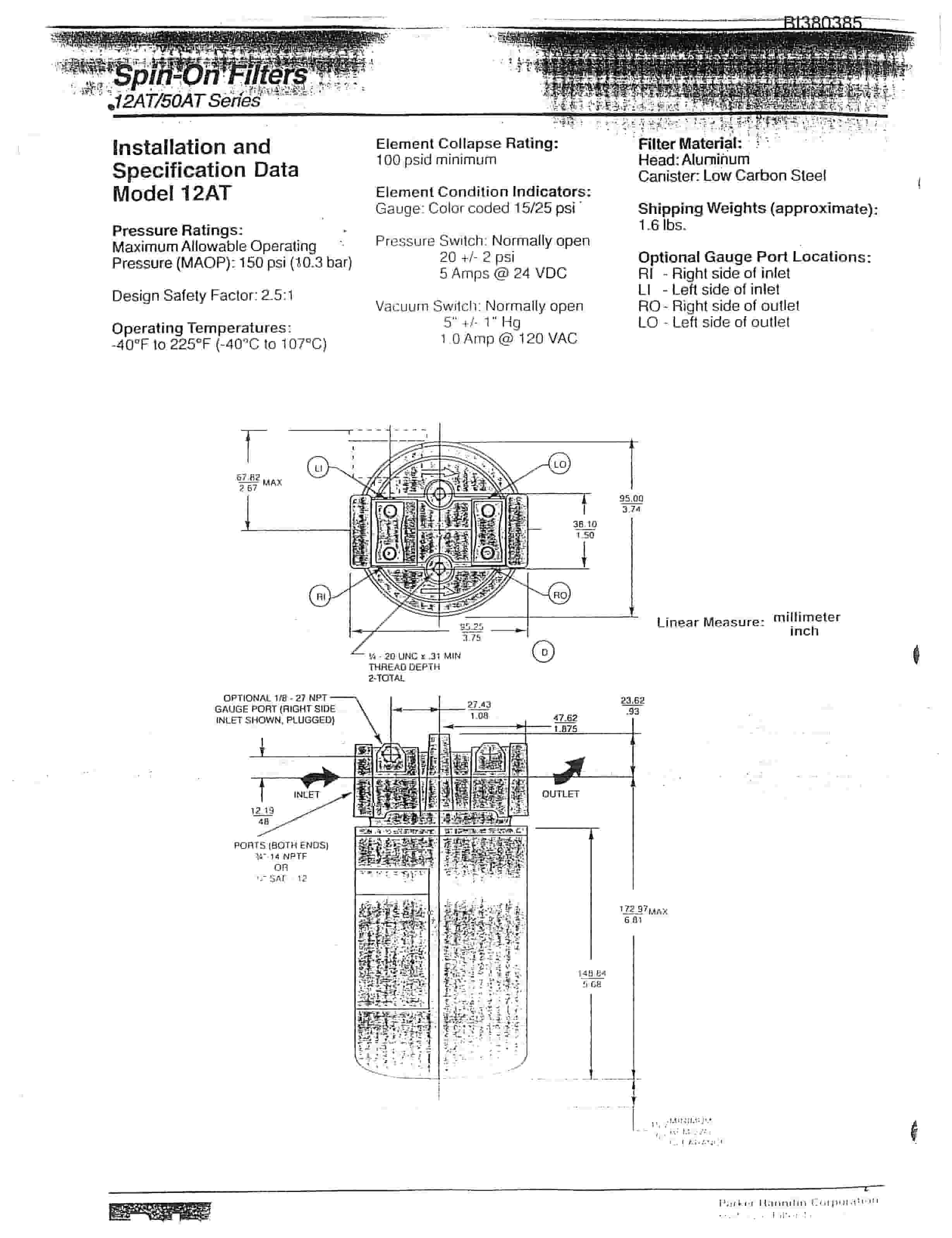 Bucyrus 48in SDC 200HP Drive, Hydraulic Take-Up, 10HP Compact Power Pack Parts Catalog BI380385-4