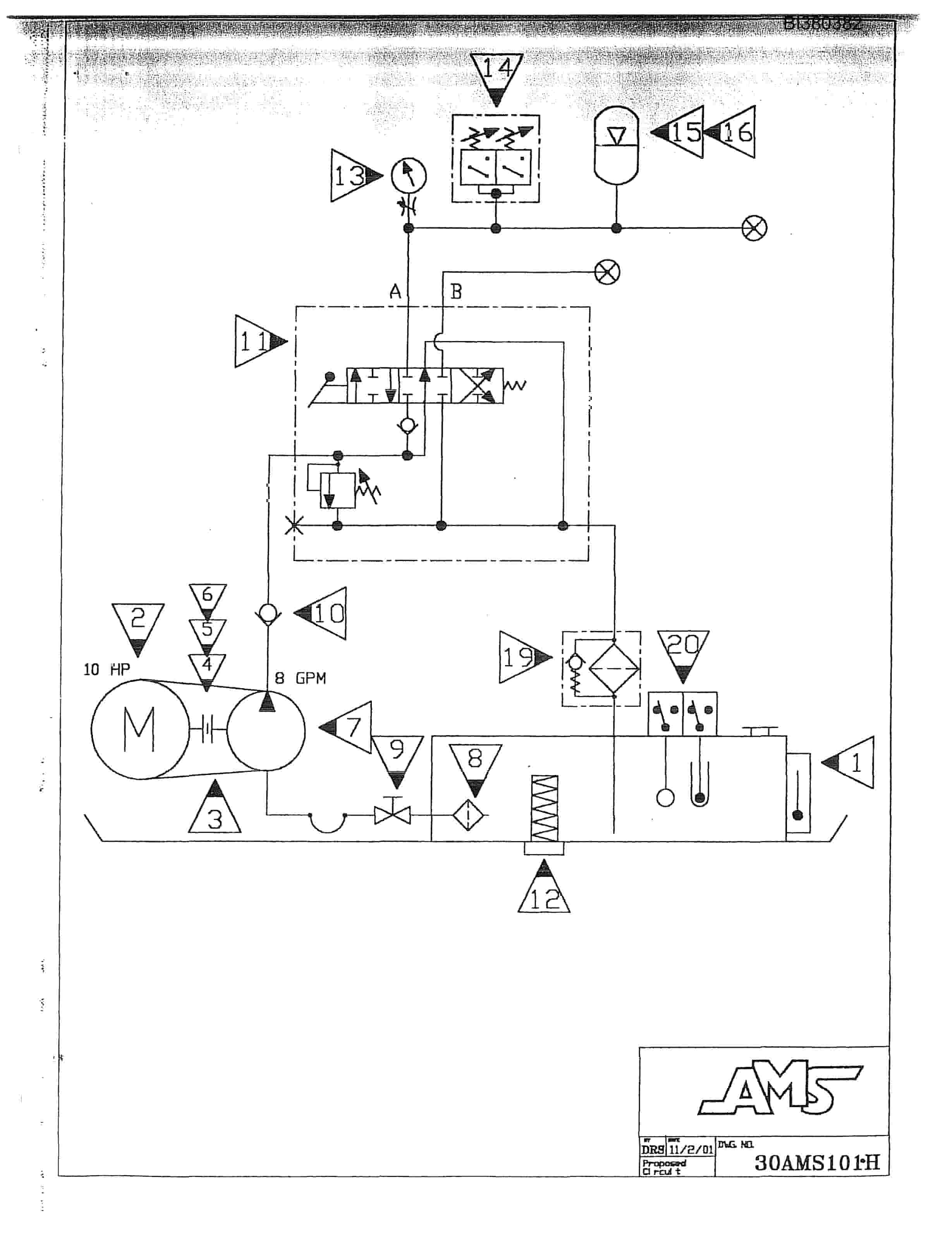 Bucyrus 48in SDC 250HP Drive, Hydraulic Take-Up, 10HP Compact Power Pack Parts Catalog BI380382-3