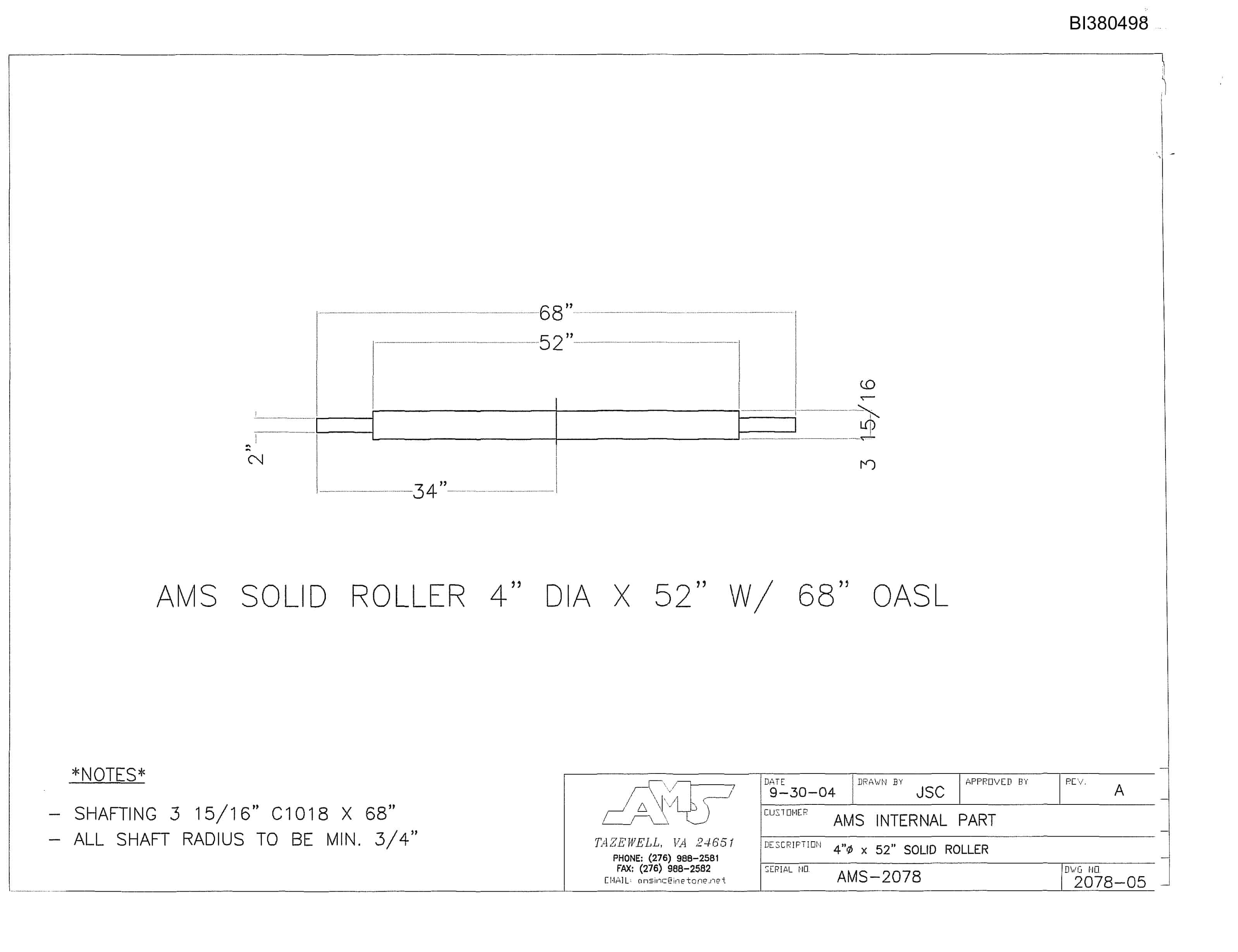 Bucyrus 48in SDC 250HP, Hydraulic Take-Up Parts Catalog BI380498-4