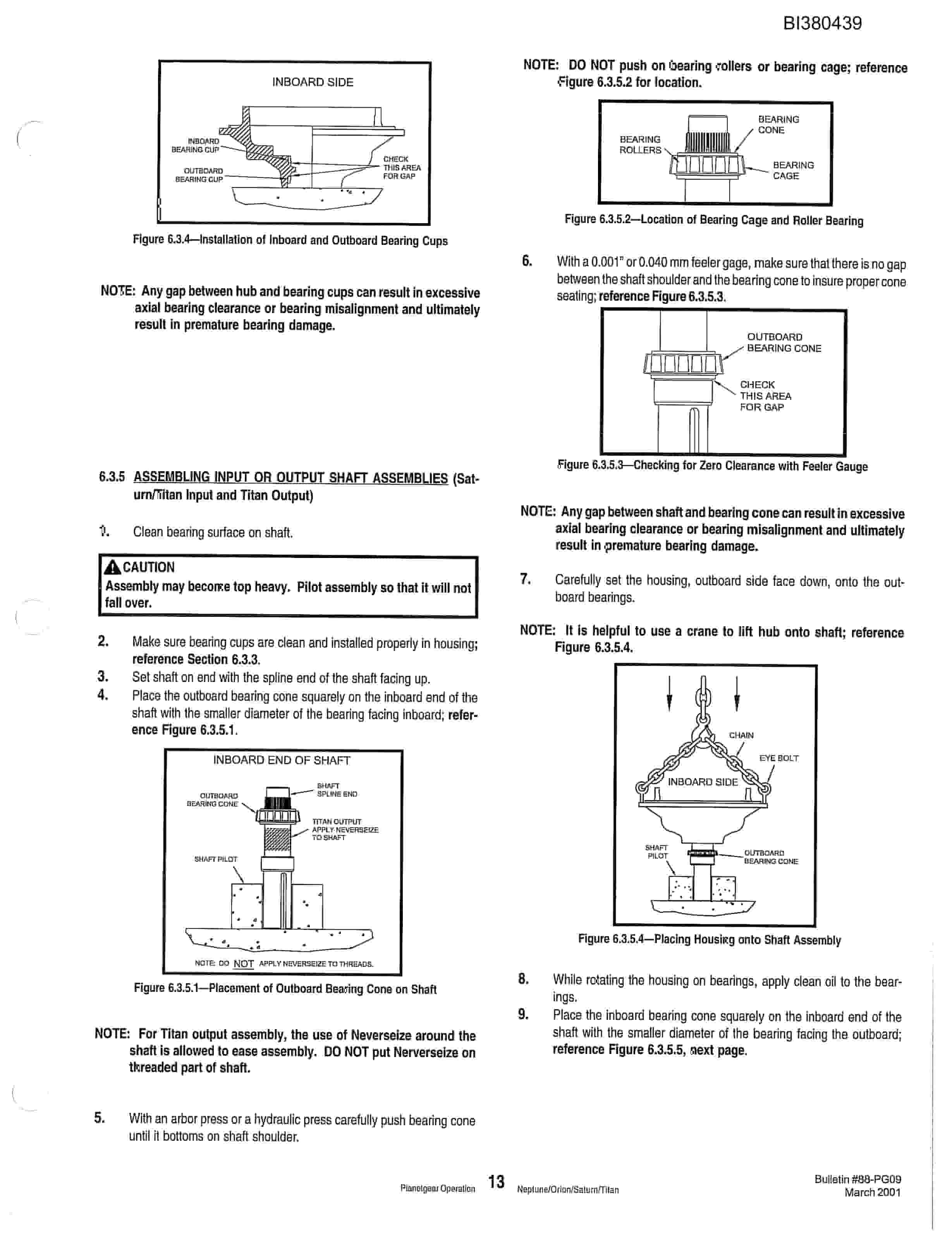 Bucyrus 48in Single 200HP Drive Parts Catalog BI380439-5