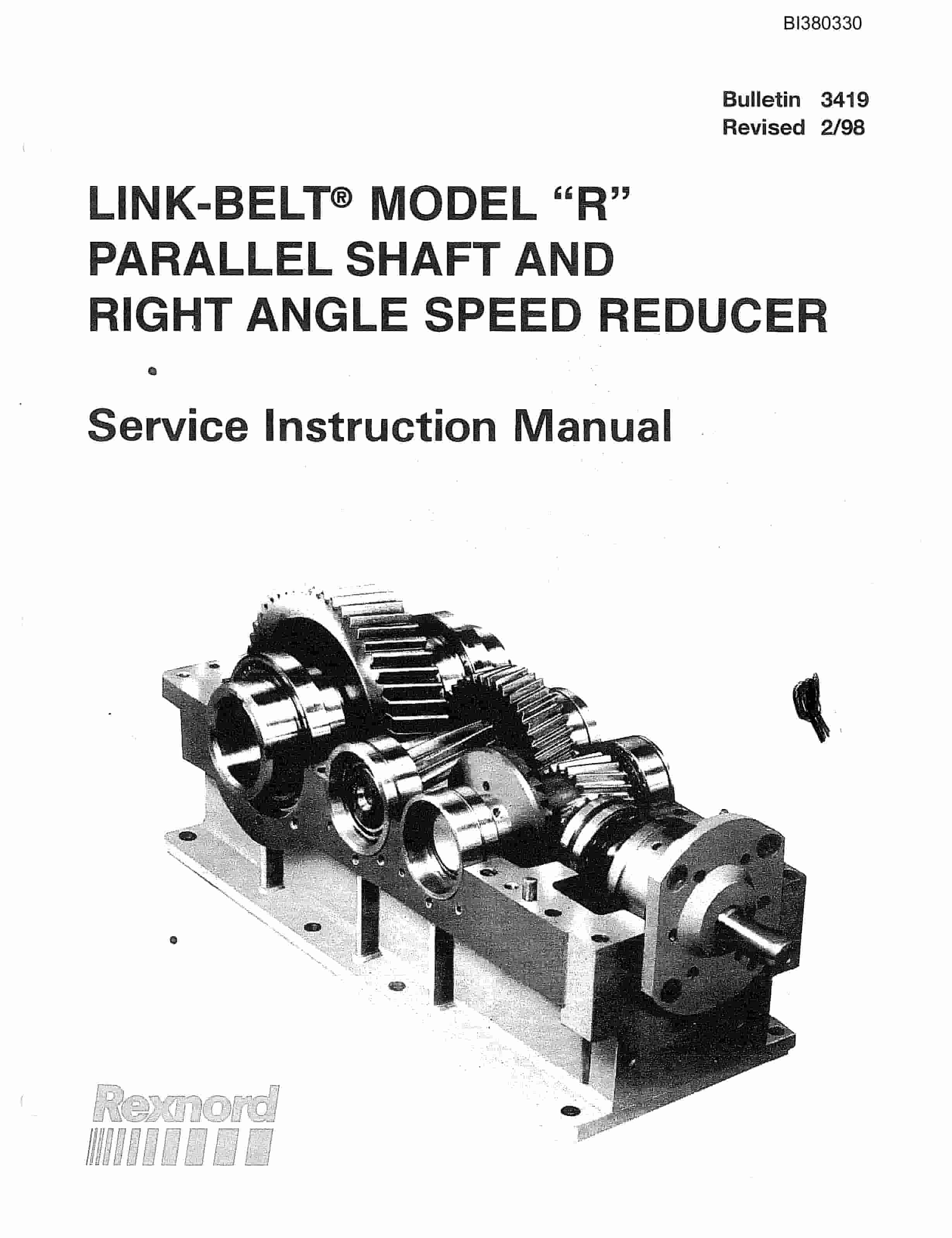 Bucyrus 48in Single Direct Drive 150HP Parts Catalog BI380330-3
