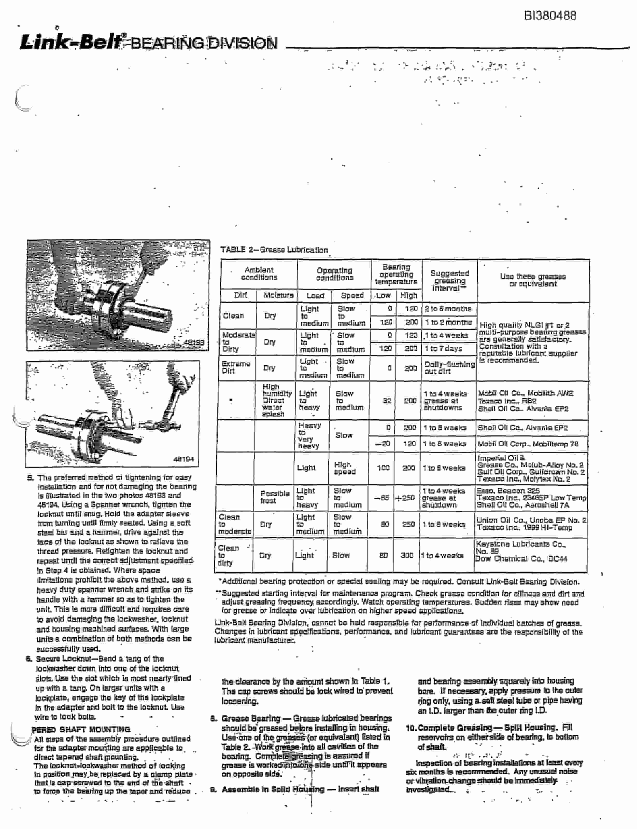 Bucyrus 48in Tailpiece Parts Catalog BI380488-5