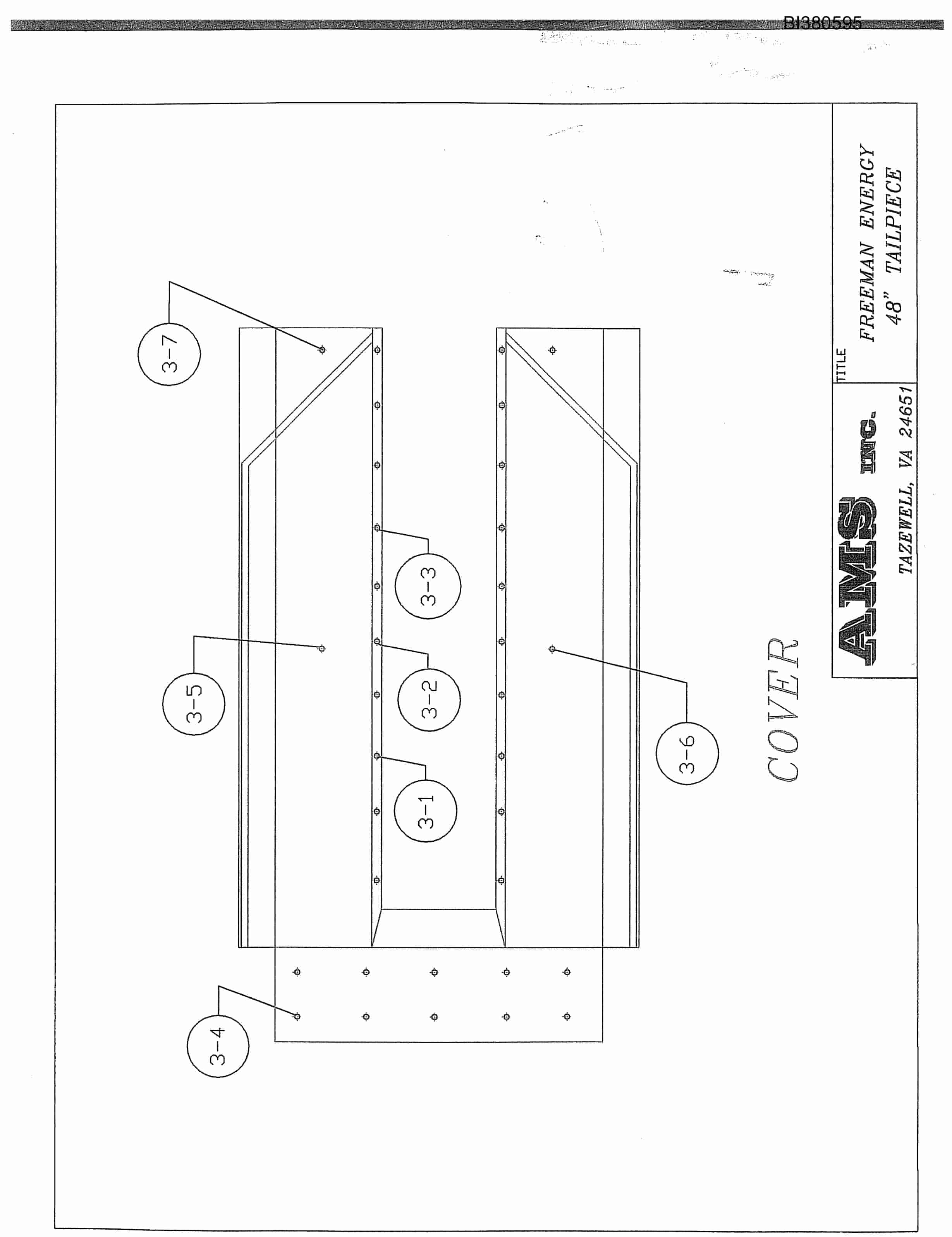 Bucyrus 48in Tailpiece Parts Catalog BI380595-3