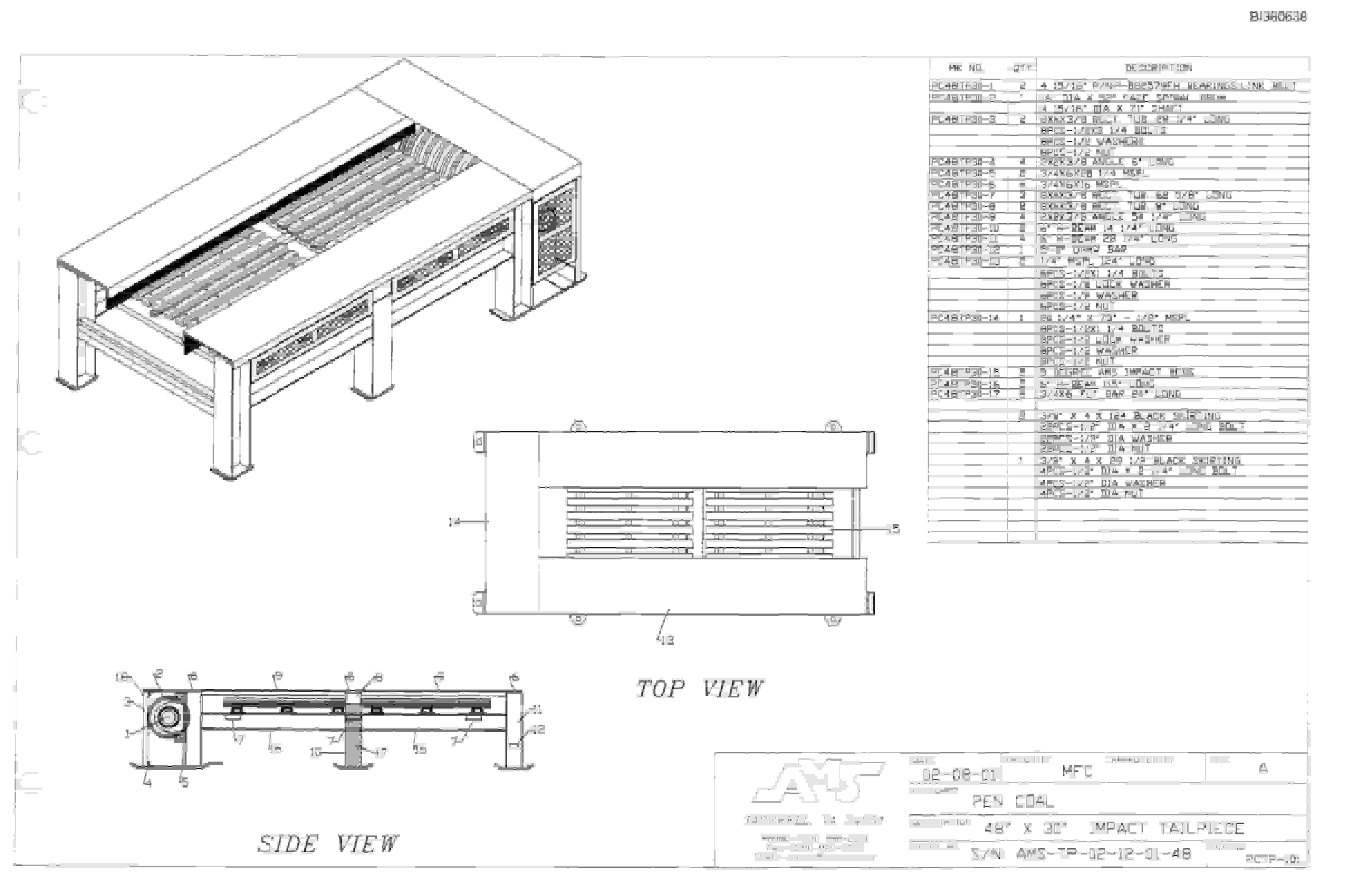 Bucyrus 48in Tailpiece Parts Catalog BI380638-4