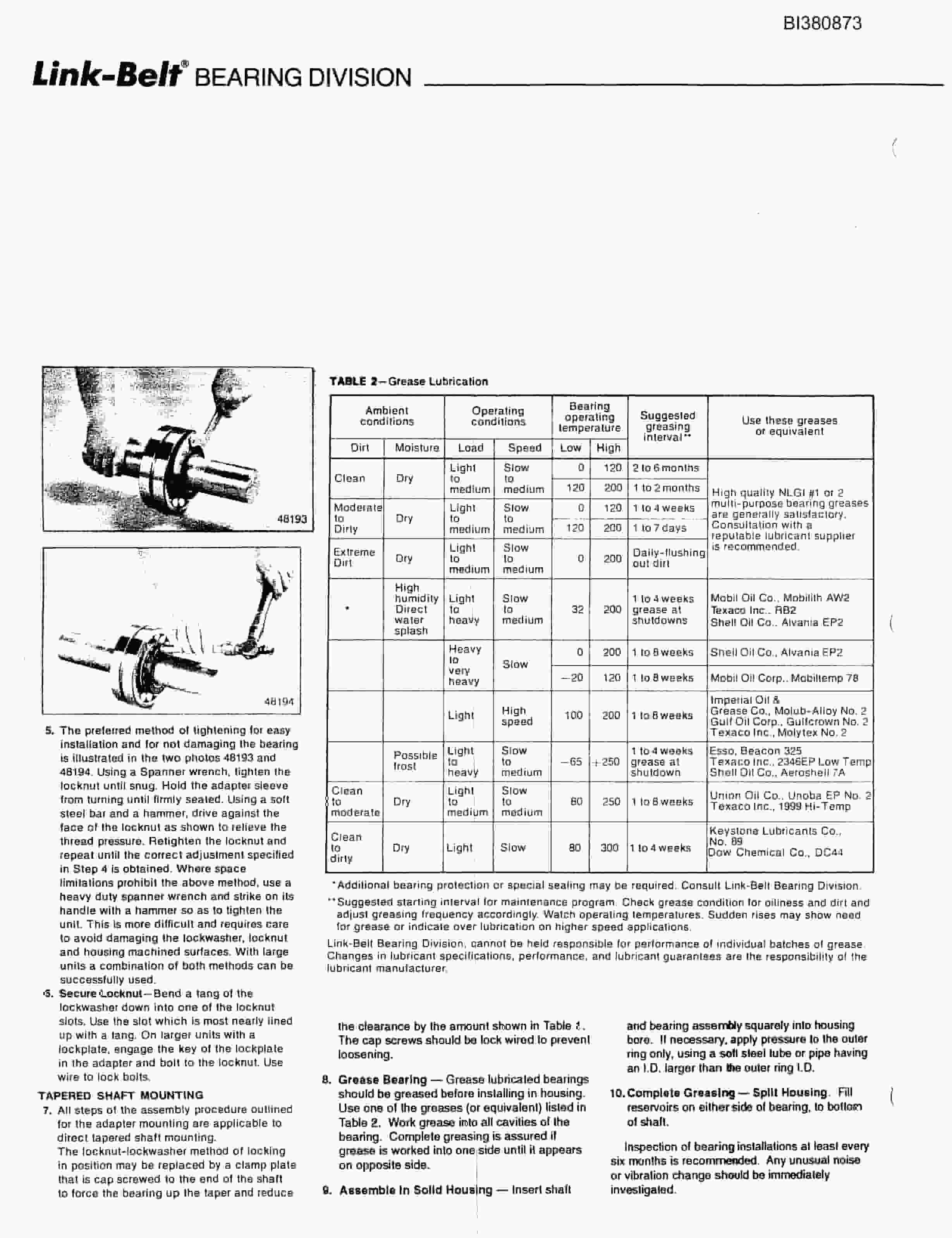 Bucyrus 48in Tailpiece Parts Catalog BI380873-5