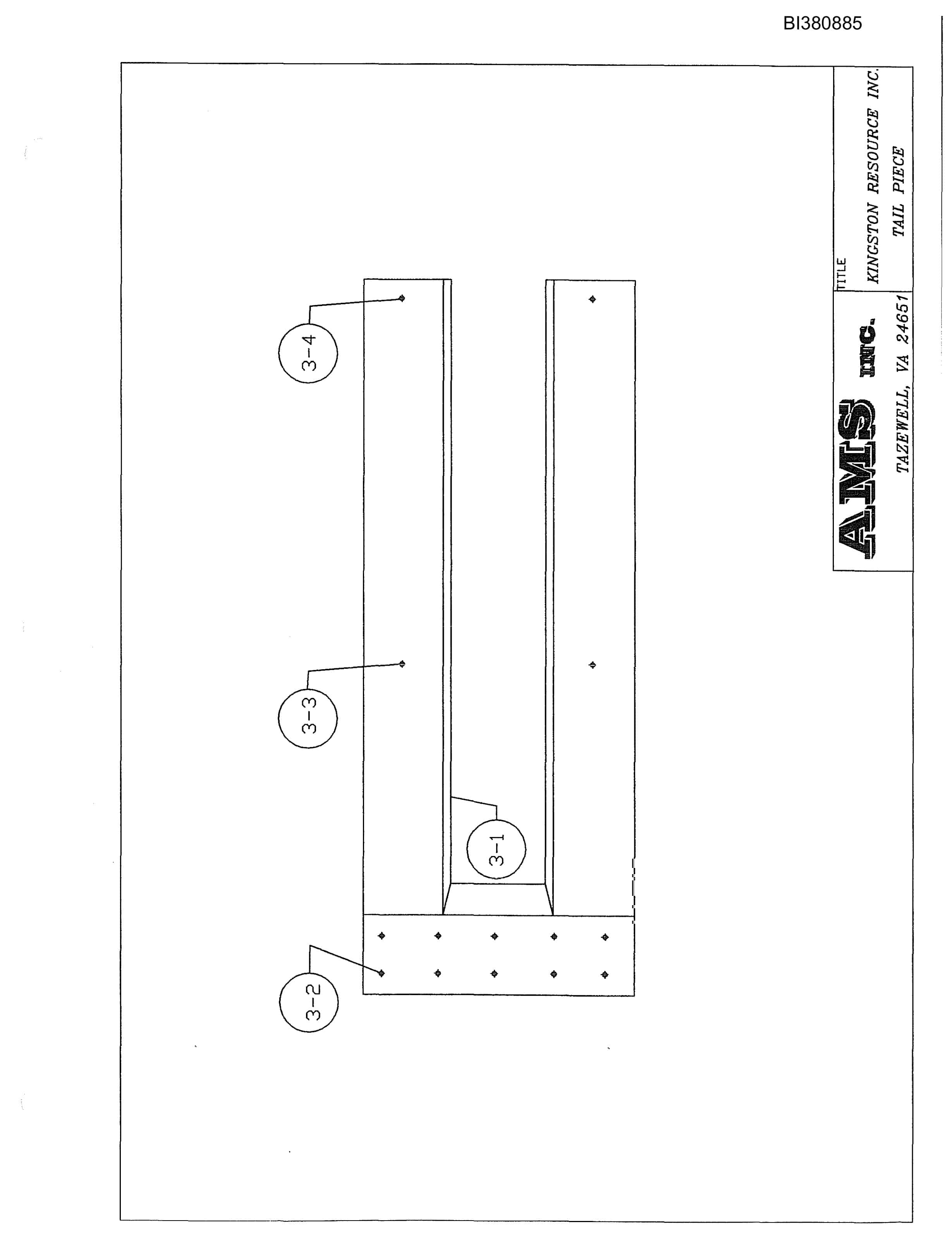Bucyrus 48in Tailpiece Parts Catalog BI380885-3