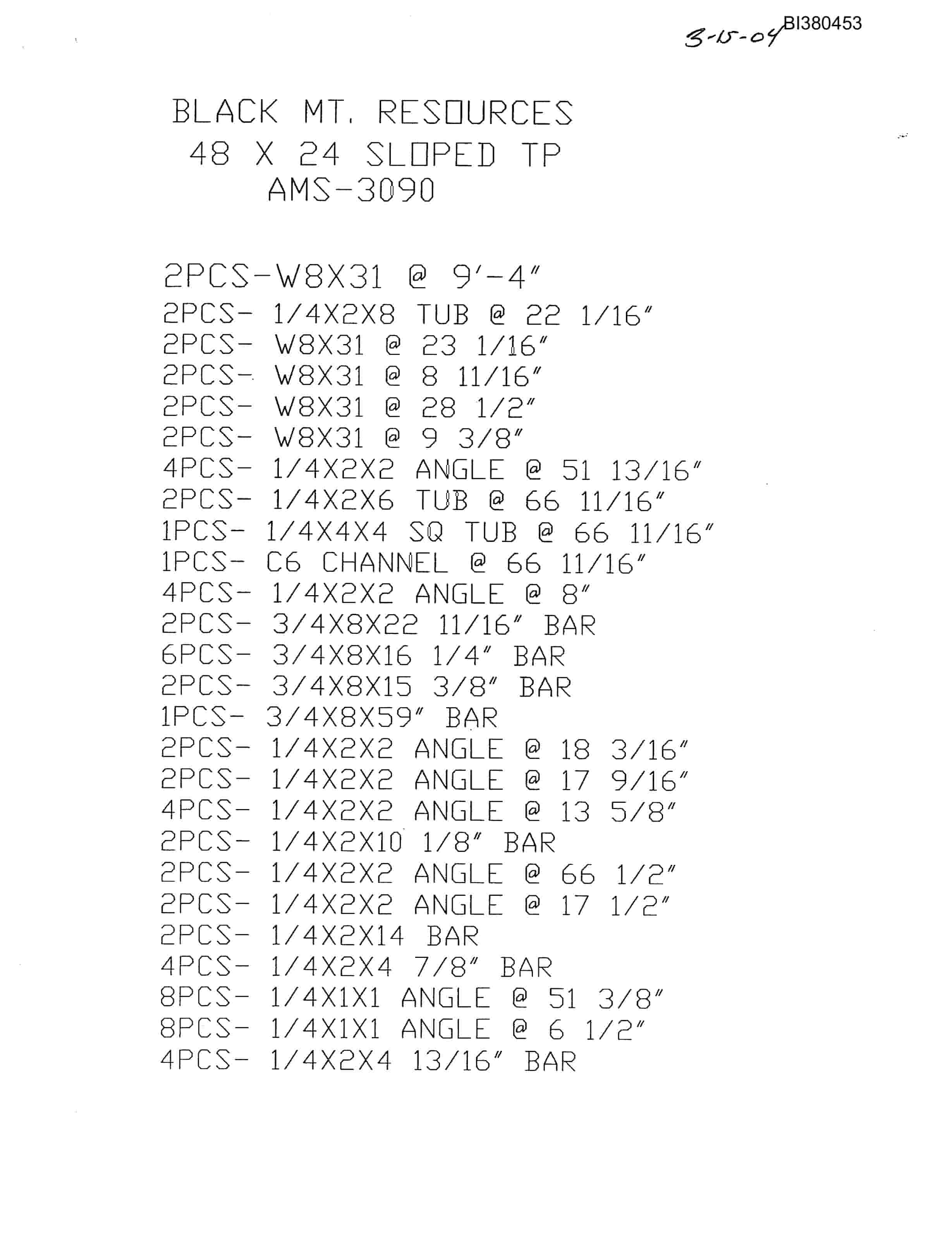 Bucyrus 48in Take-Up, Impact Tailpiece Parts Catalog BI380453-4