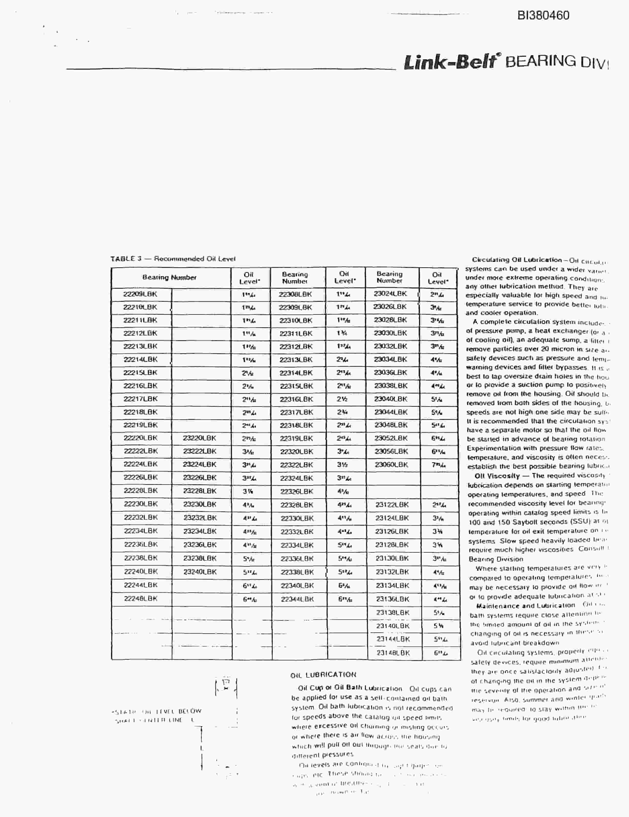 Bucyrus 48in Take-Up Parts Catalog BI380460-5