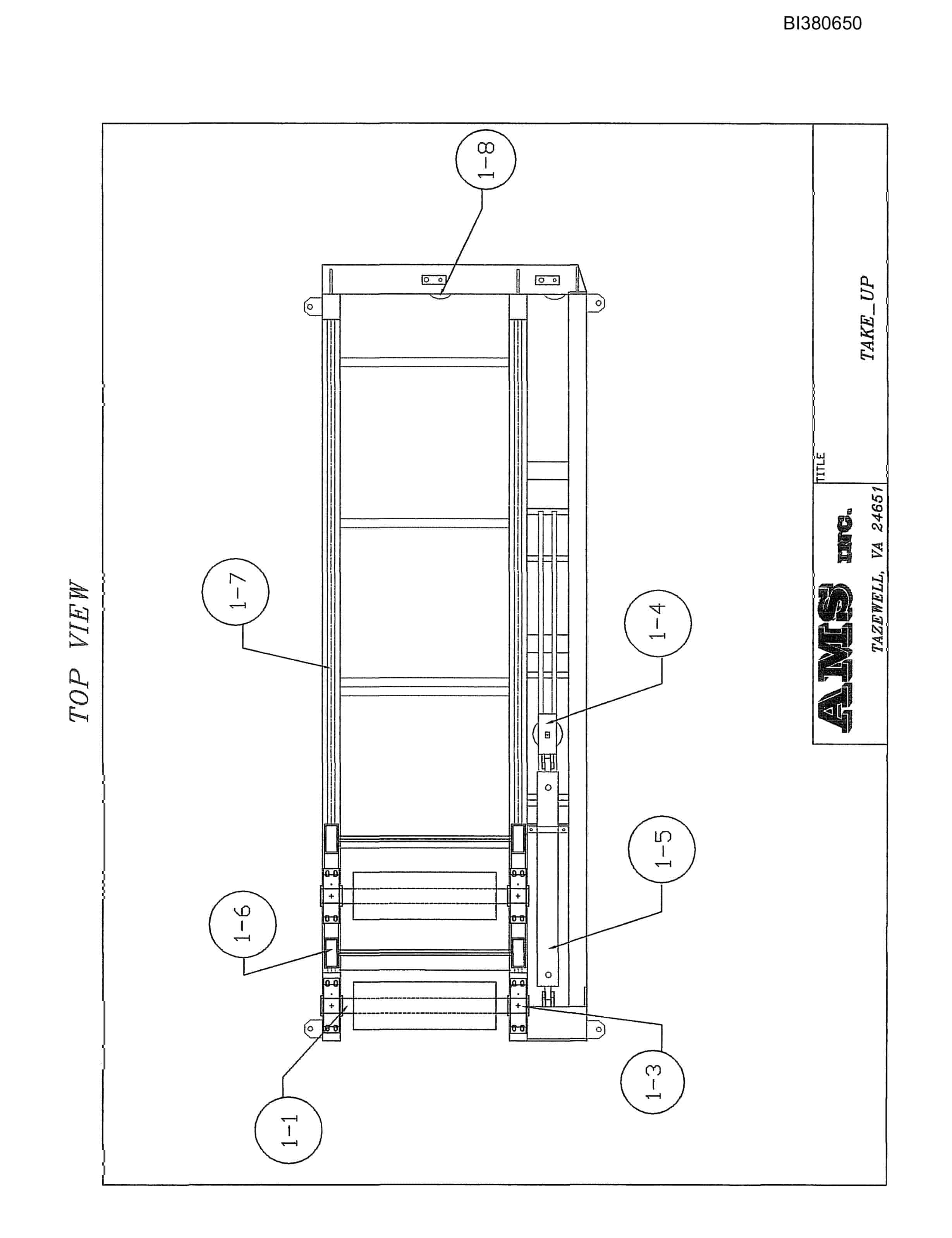 Bucyrus 48in Take-Up Parts Catalog BI380650-2