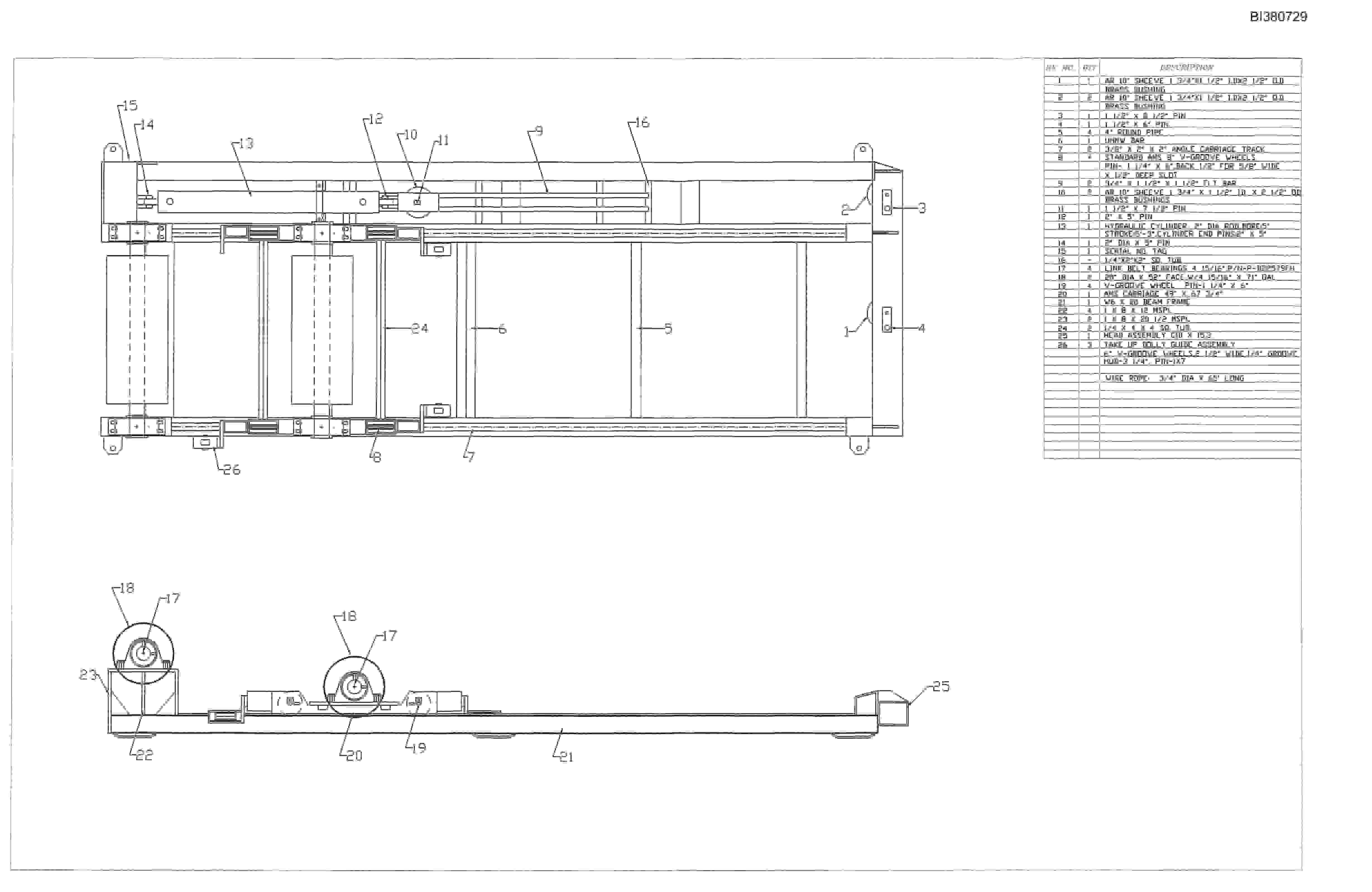 Bucyrus 48in Take-Up Parts Catalog BI380729-4