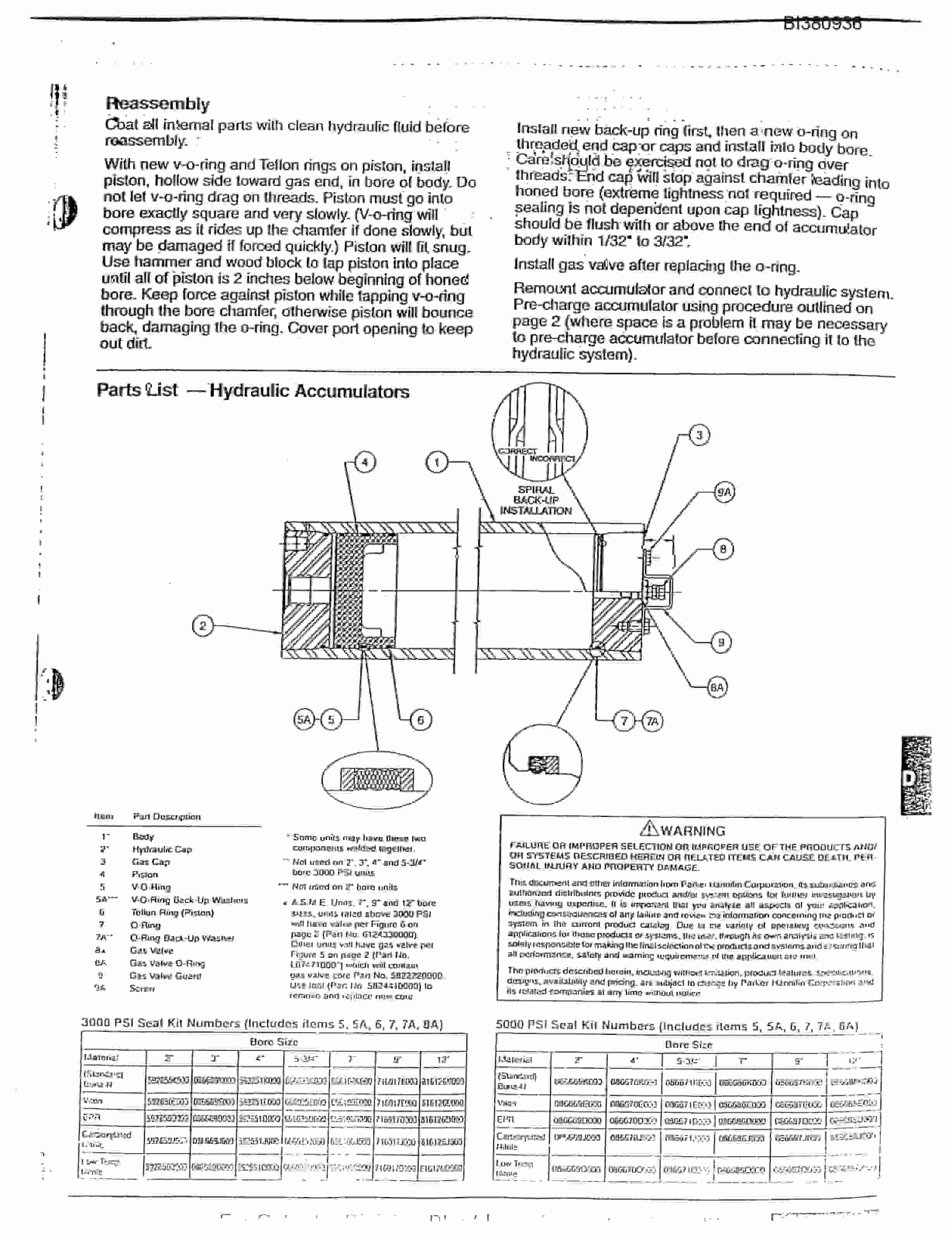 Bucyrus 48in Take-Up Parts Catalog BI380936-5