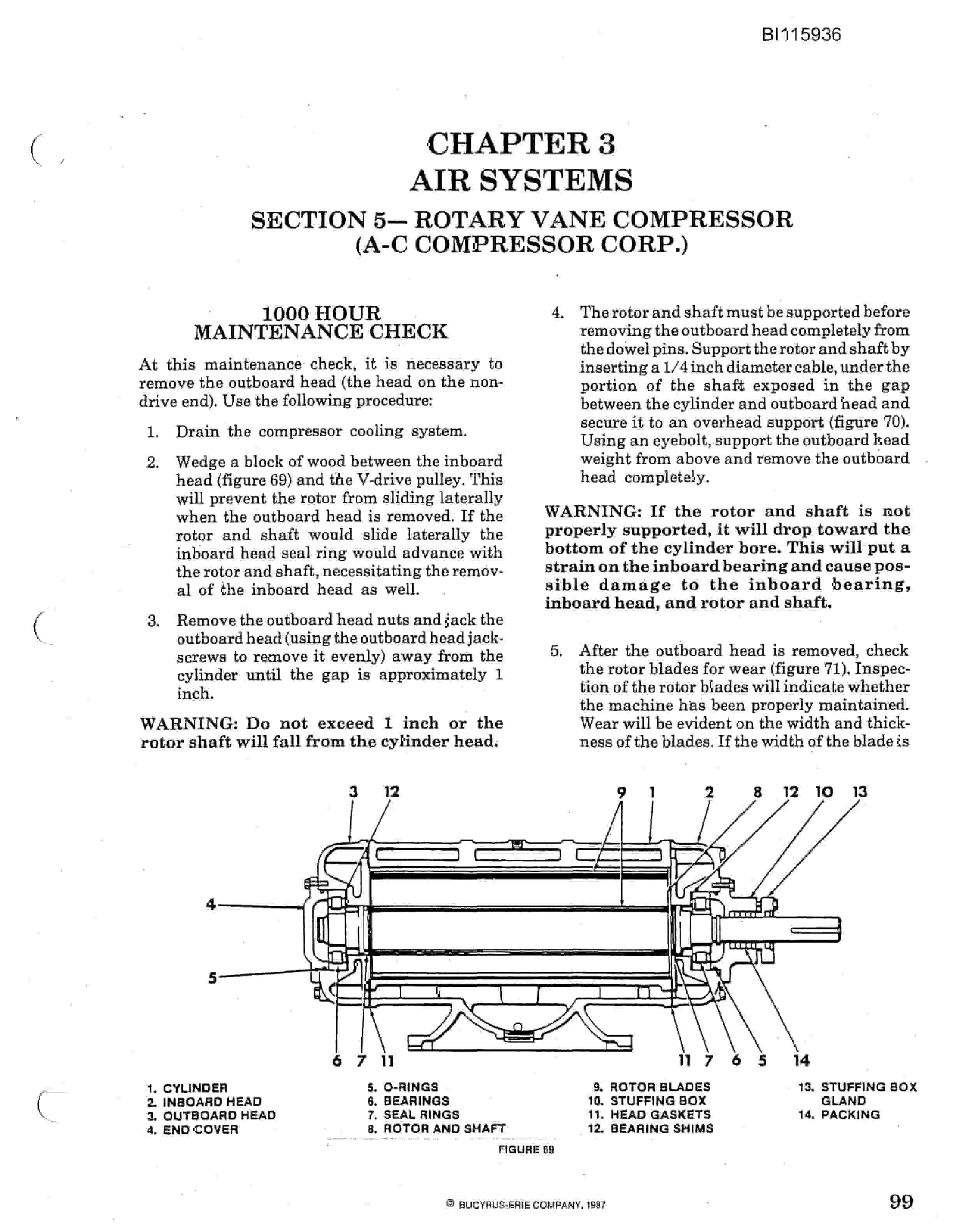 Bucyrus 49-R, 49-RH Electric Blast Hole Drill Technical Manual BI115936-2