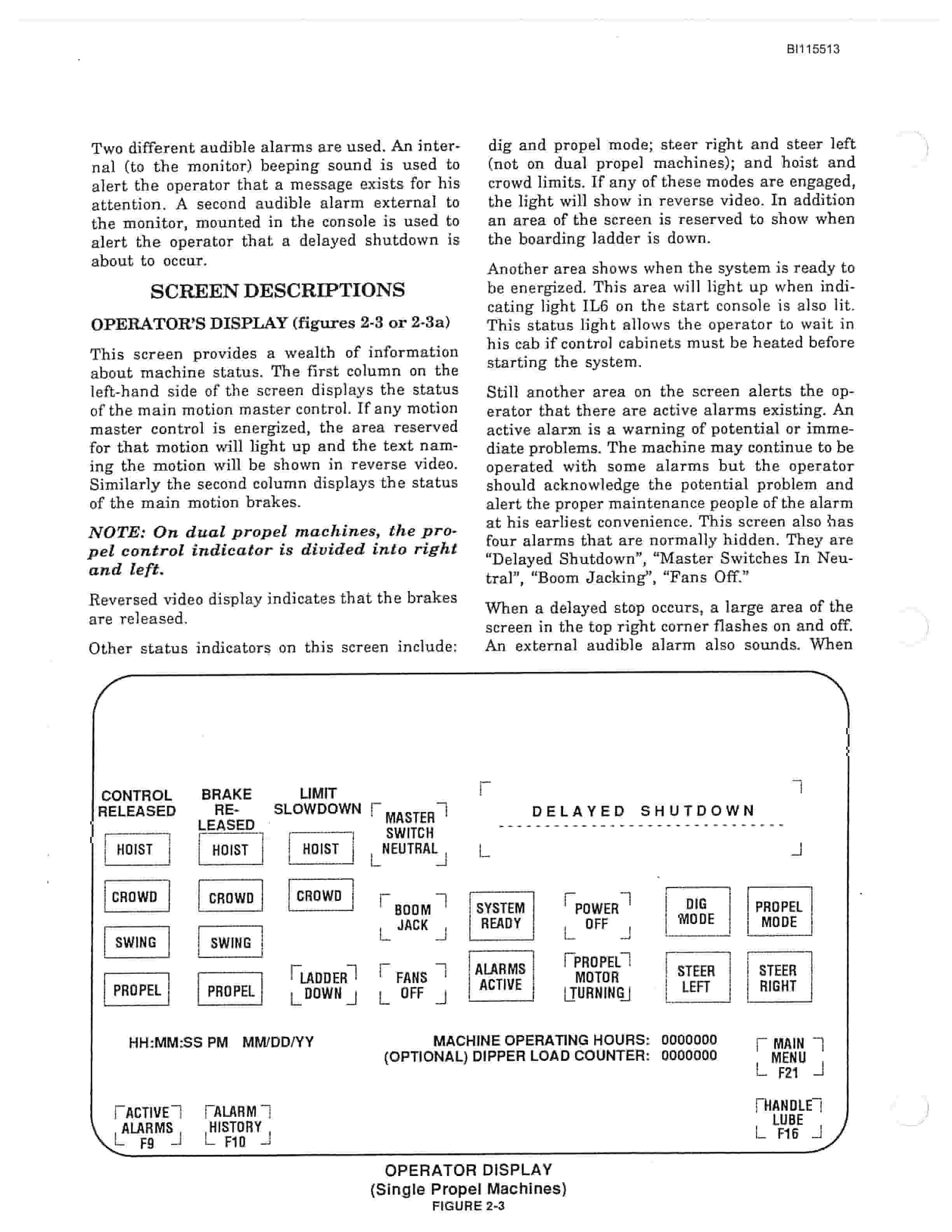 Bucyrus 495-B Mining Shovel Technical Manual BI115513-4