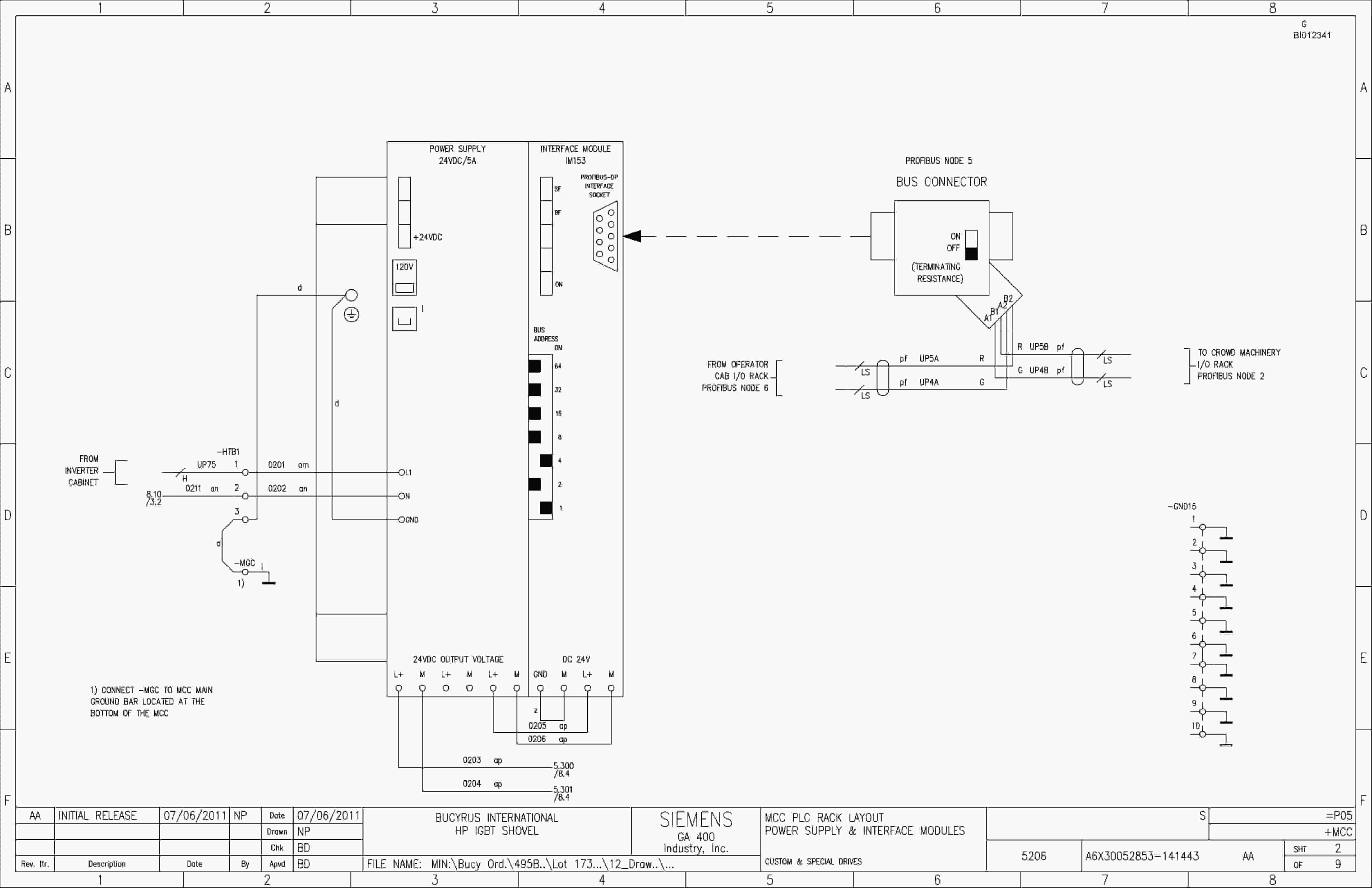 Bucyrus 495 HD Shovel Reliance Motor Control Center Wiring Diagrams BI012341 3 Bucyrus 495 HD Shovel Reliance Motor Control Center Wiring Diagrams BI012341 - Image 3
