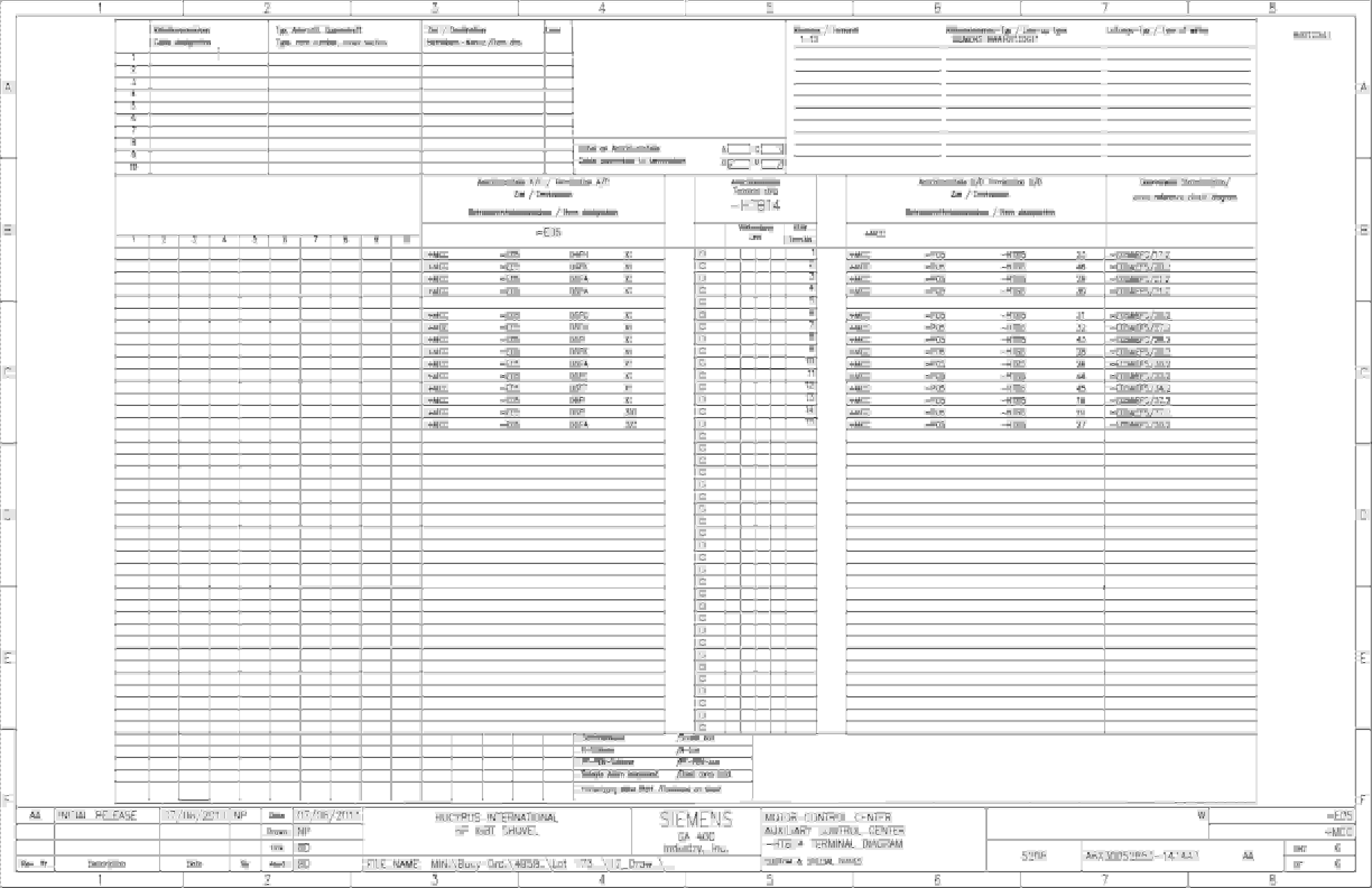 Bucyrus 495 HD Shovel Reliance Motor Control Center Wiring Diagrams BI012341 5 Bucyrus 495 HD Shovel Reliance Motor Control Center Wiring Diagrams BI012341 - Image 5