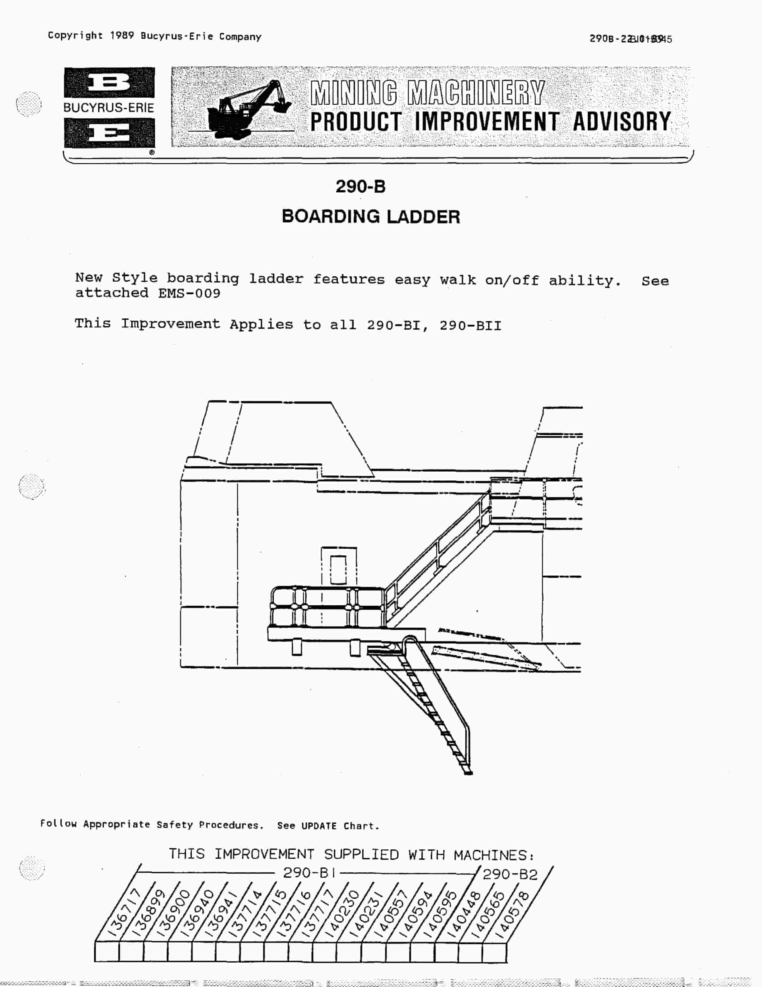 Bucyrus 495BI - 395BIII Parts Catalog BI115345-2