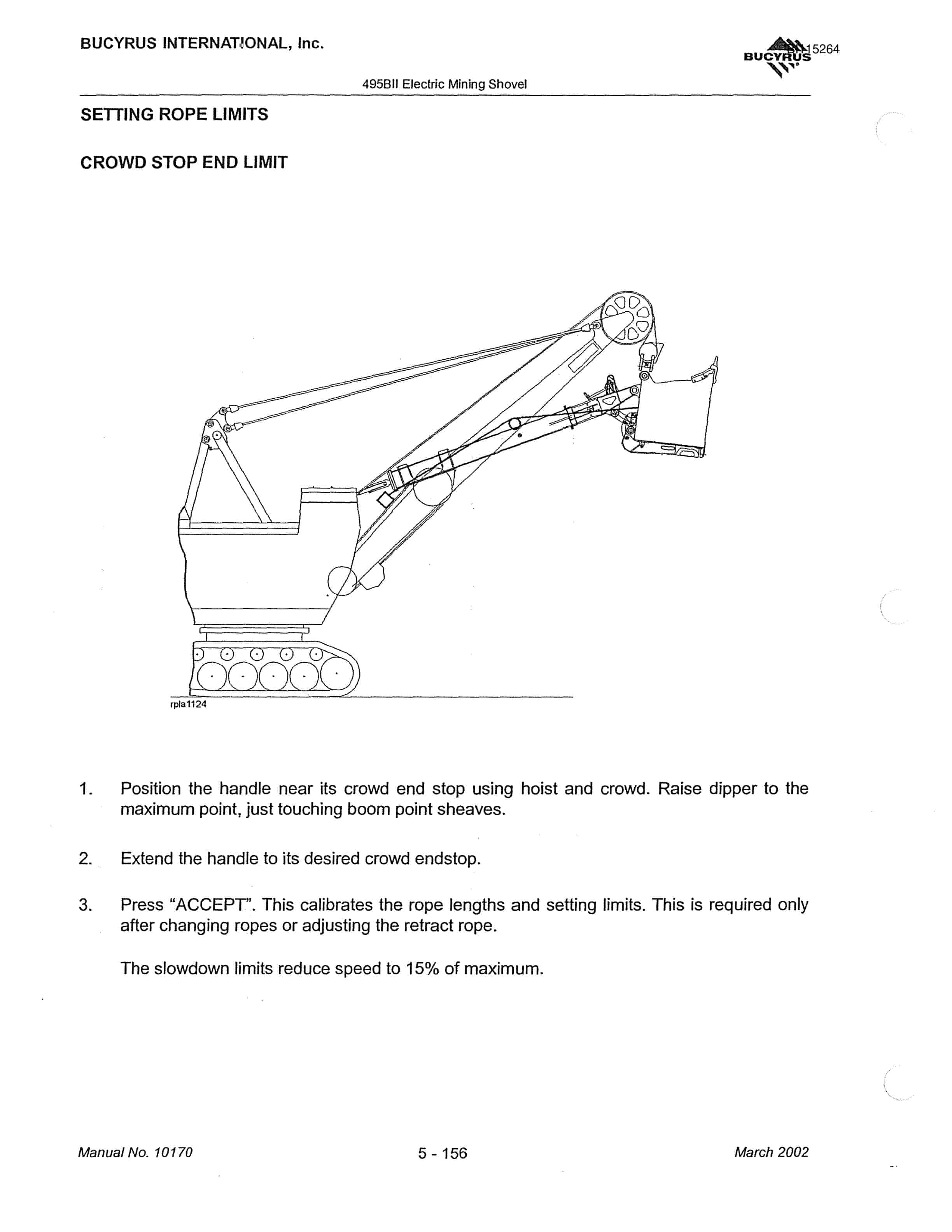 Bucyrus 495BII Mining Shovel Technical Manual BI115264-5