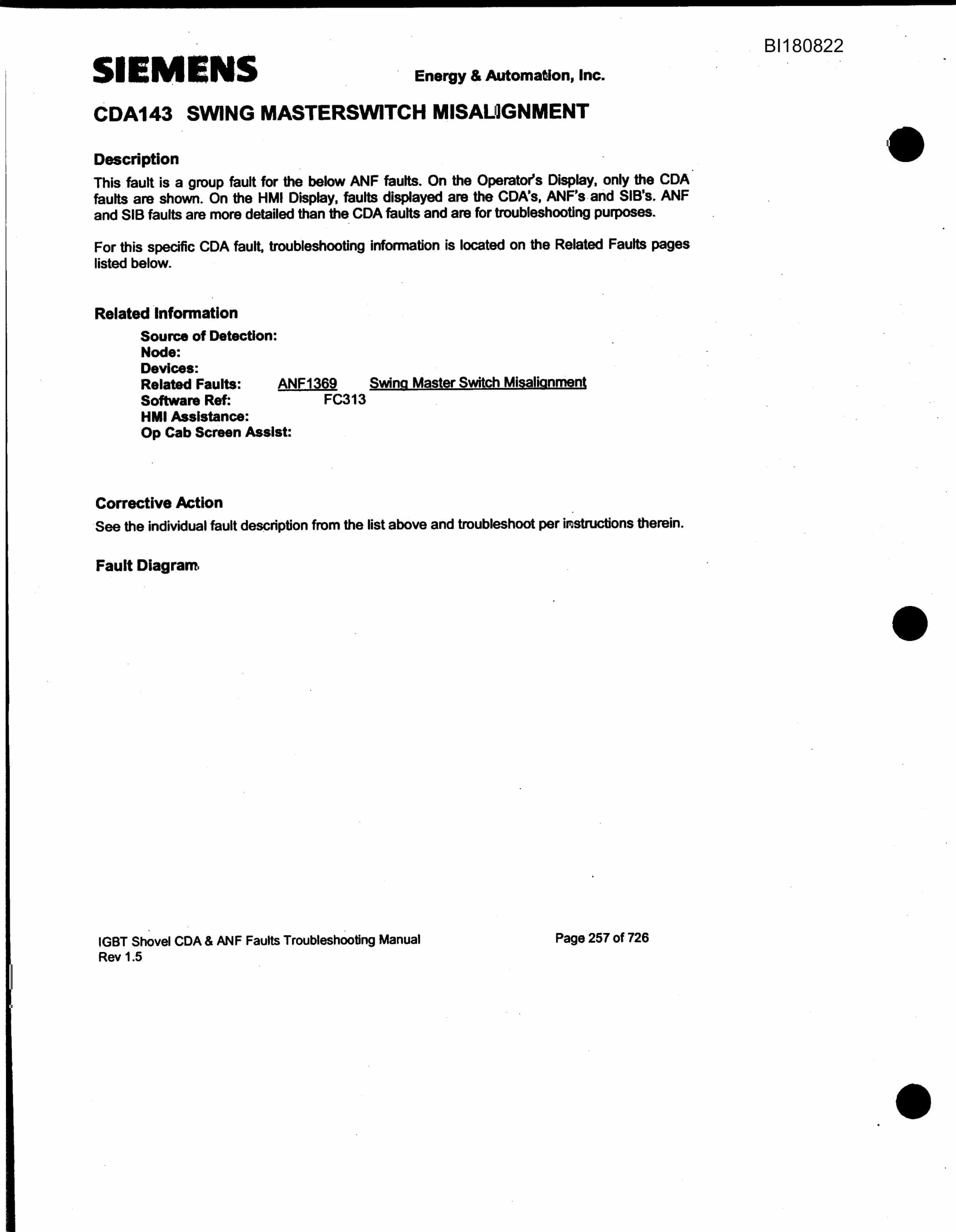 Bucyrus 495HD Mining Shovel Electrical Service Manual BI180822-2