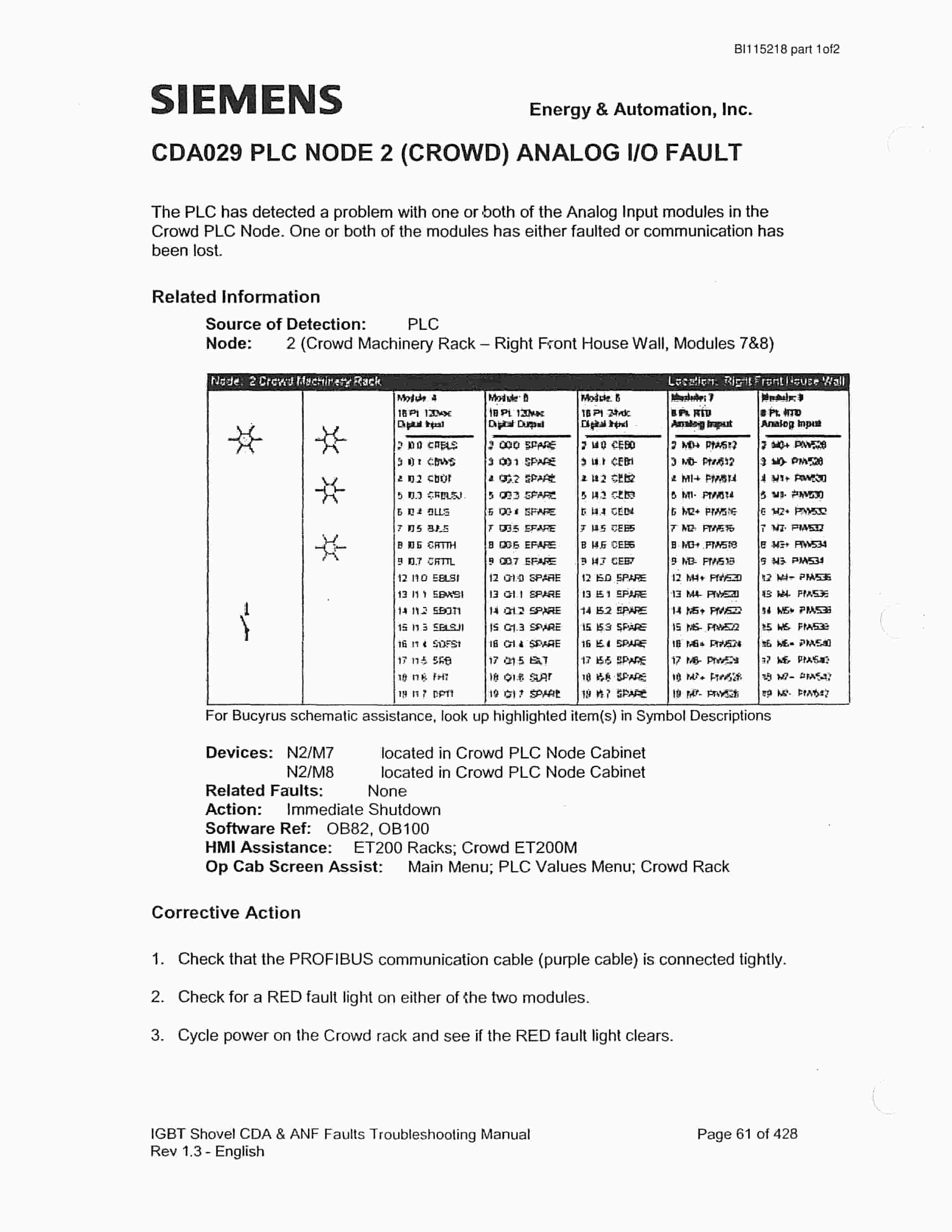 Bucyrus 495HD Mining Shovel Technical Manual BI115218 Part 1of2-2