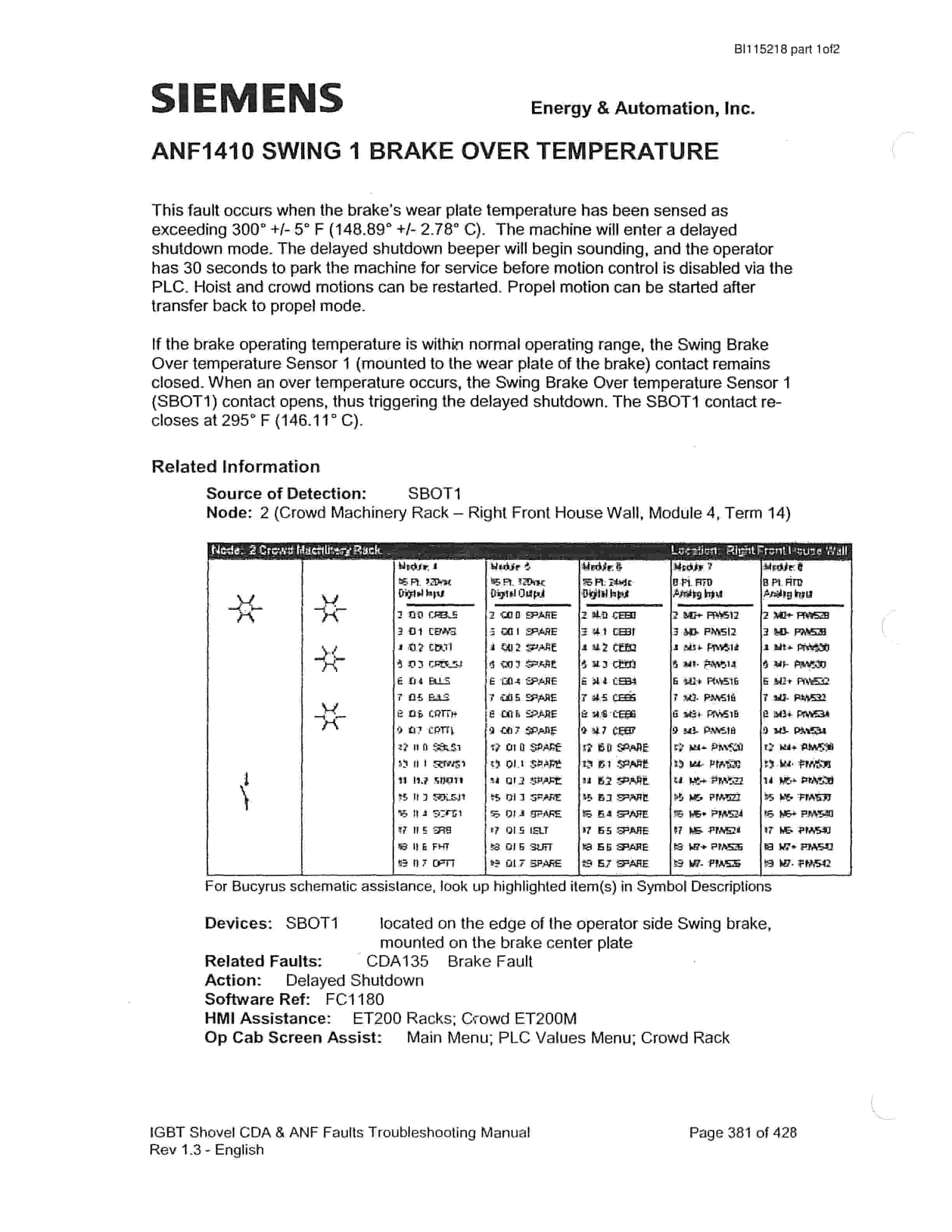 Bucyrus 495HD Mining Shovel Technical Manual BI115218 Part 1of2-4