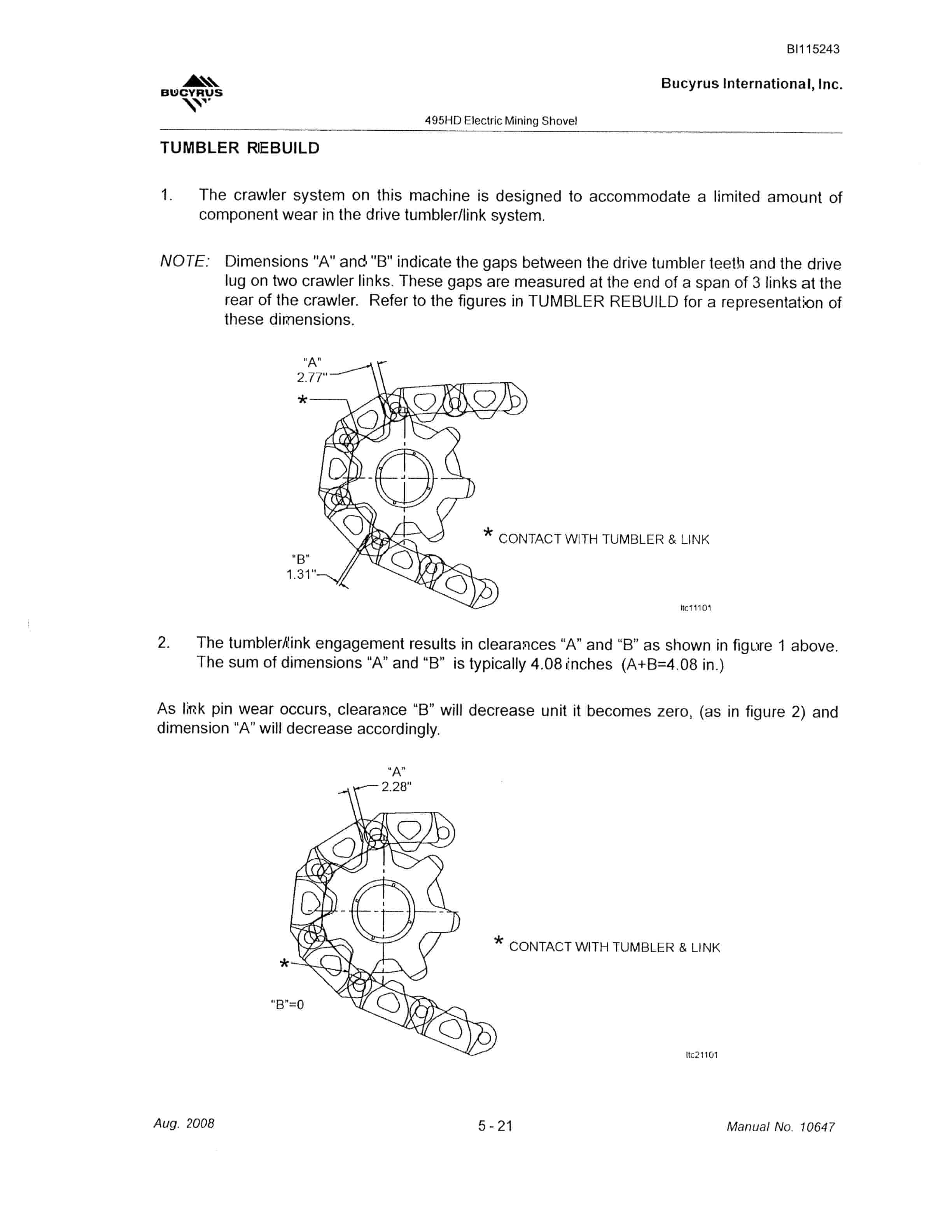 Bucyrus 495HD Mining Shovel Technical Manual BI115243 2 Bucyrus 495HD Mining Shovel Technical Manual BI115243 - Image 2