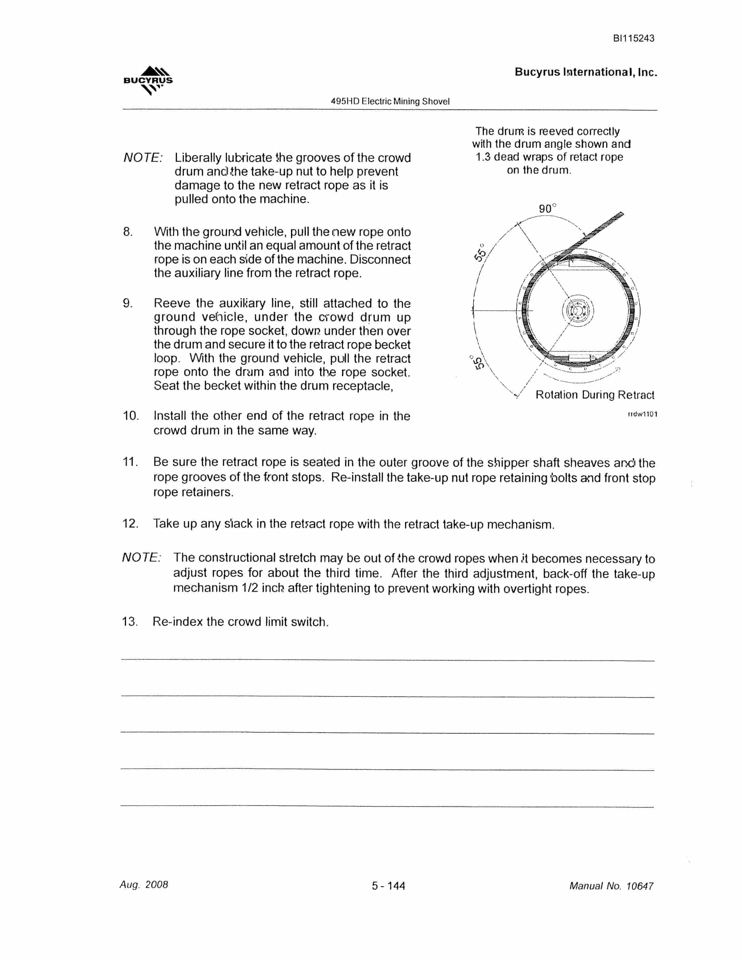 Bucyrus 495HD Mining Shovel Technical Manual BI115243 4 Bucyrus 495HD Mining Shovel Technical Manual BI115243 - Image 4