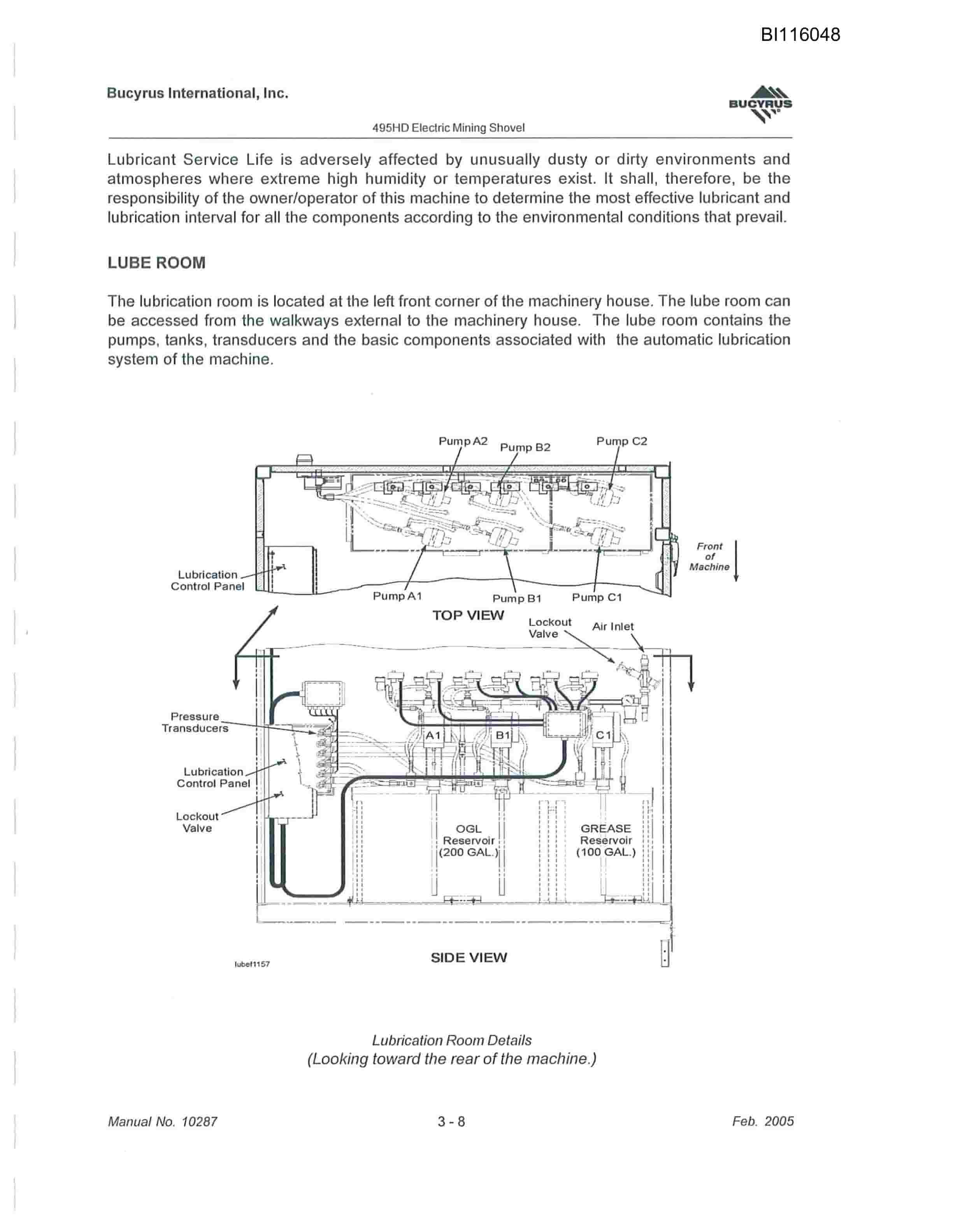 Bucyrus 495HD Mining Shovel Technical Manual BI116048-2