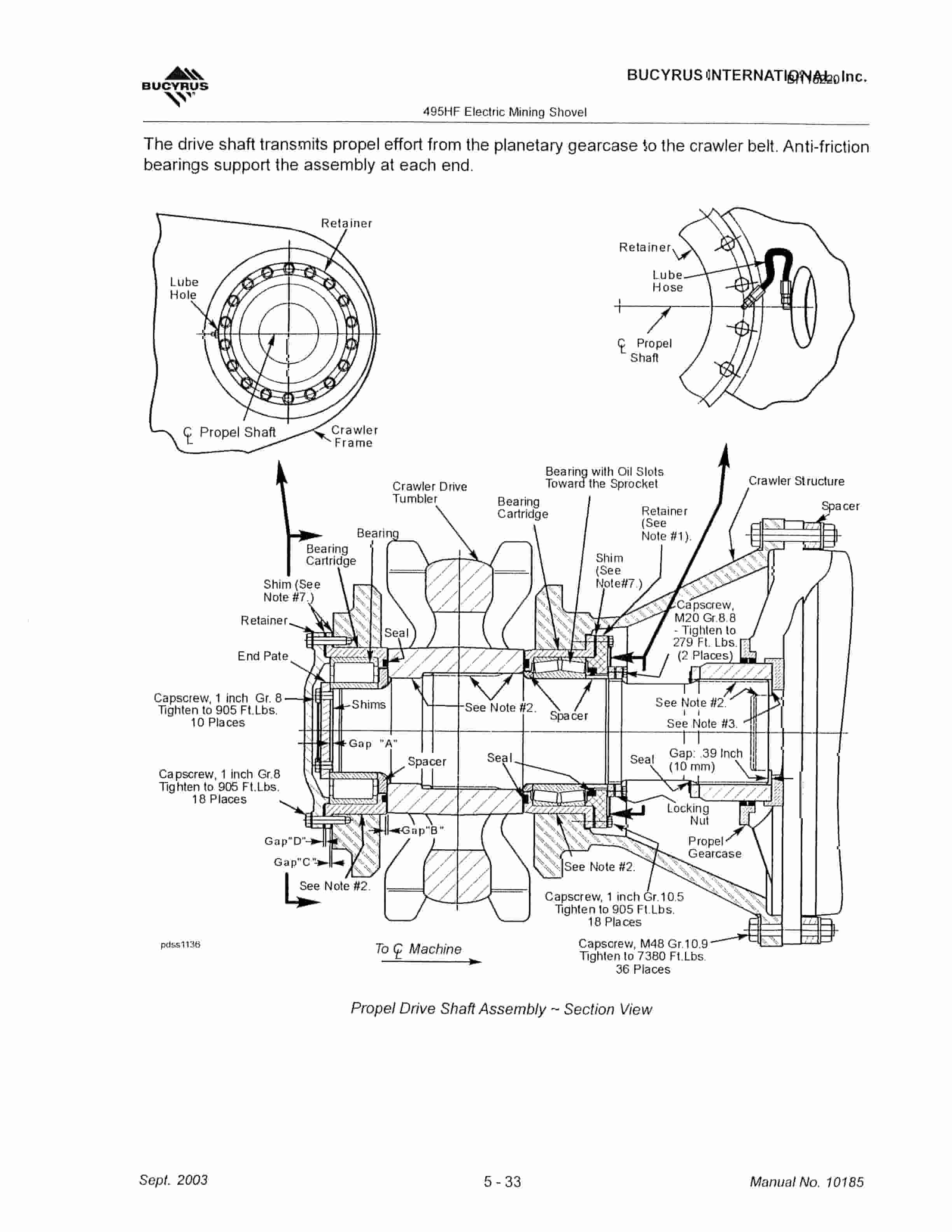 Bucyrus 495HF Mining Shovel Technical Manual BI115220 2 Bucyrus 495HF Mining Shovel Technical Manual BI115220 - Image 2