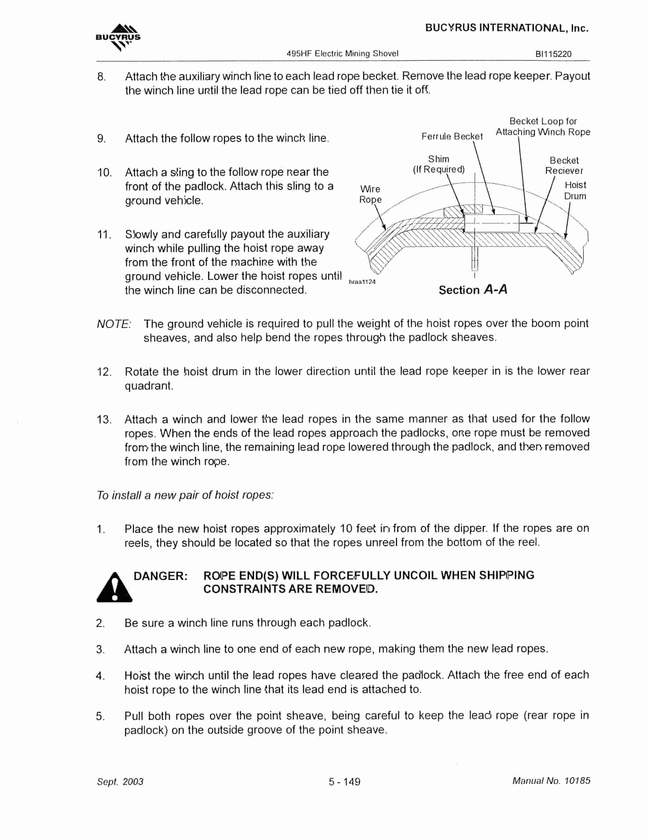 Bucyrus 495HF Mining Shovel Technical Manual BI115220 4 Bucyrus 495HF Mining Shovel Technical Manual BI115220 - Image 4