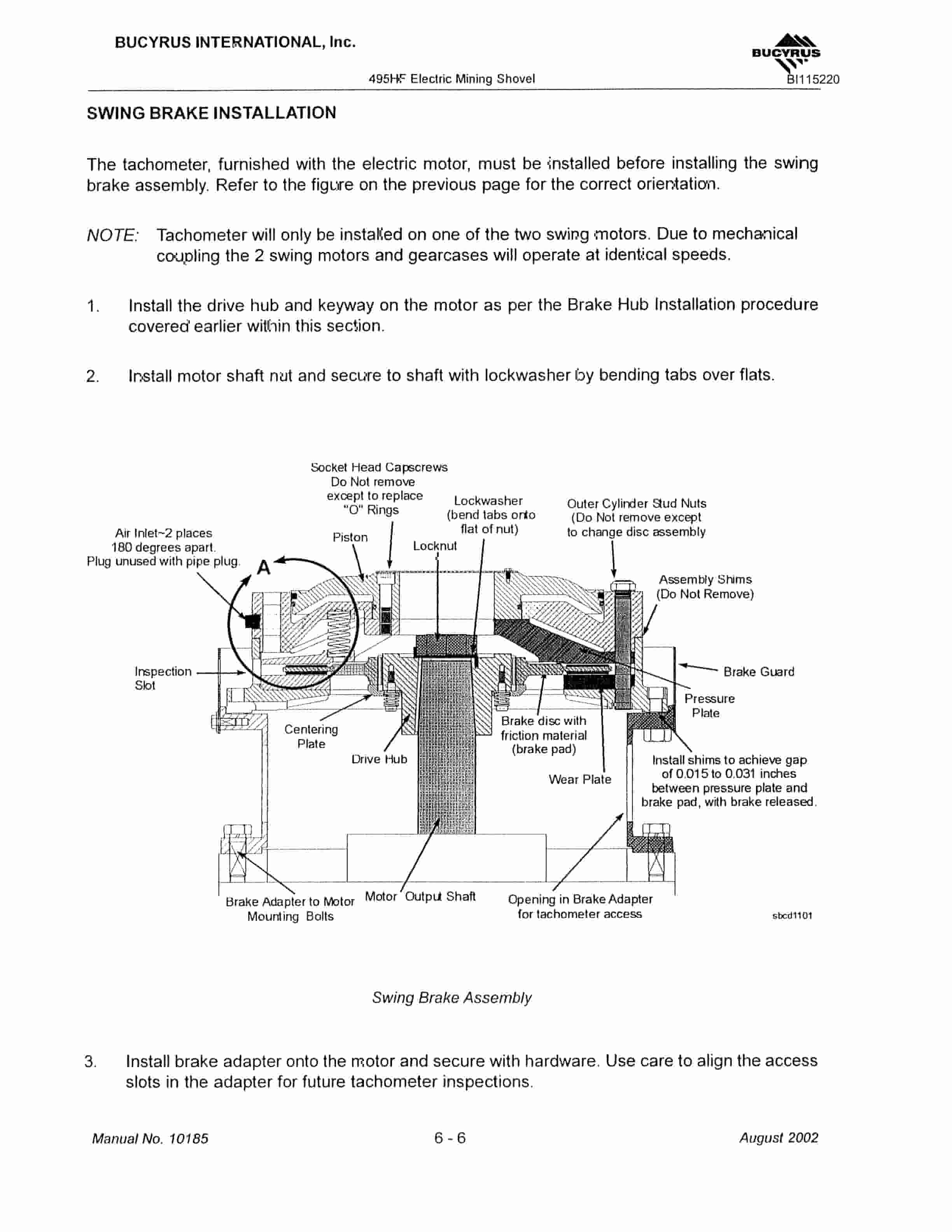 Bucyrus 495HF Mining Shovel Technical Manual BI115220 5 Bucyrus 495HF Mining Shovel Technical Manual BI115220 - Image 5
