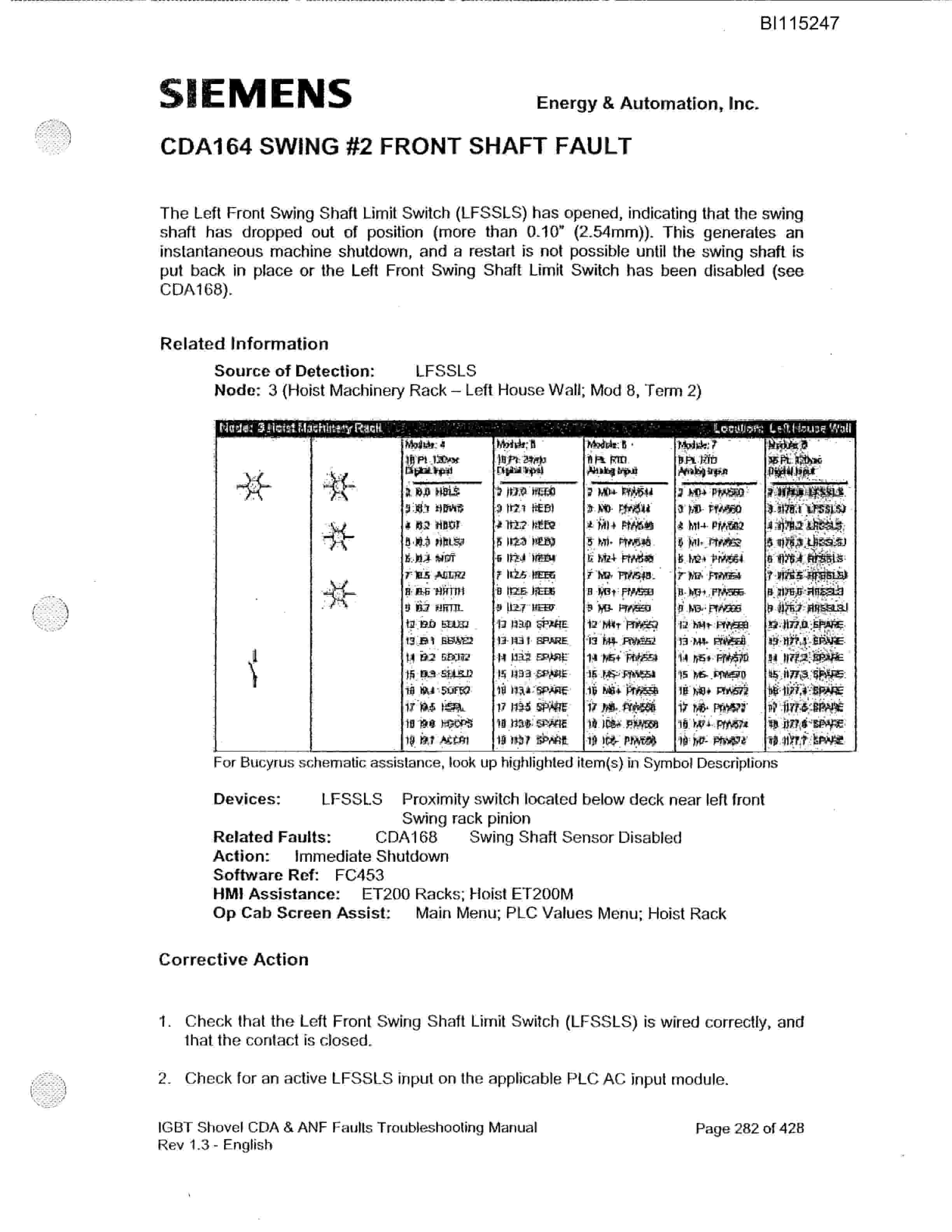 Bucyrus 495HR Mining Shovel Technical Manual BI115247-3