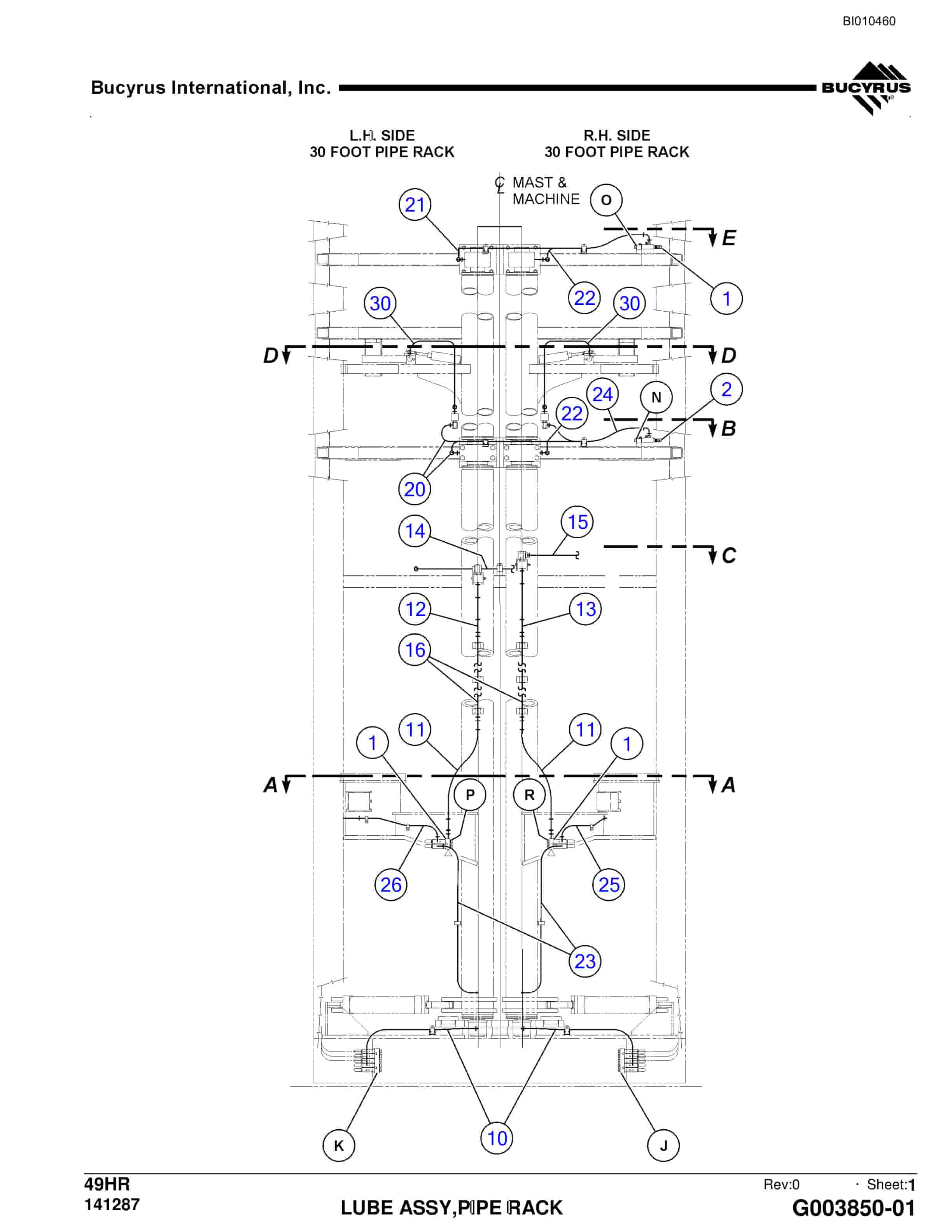 Bucyrus 49HR Parts Catalog BI010460-4