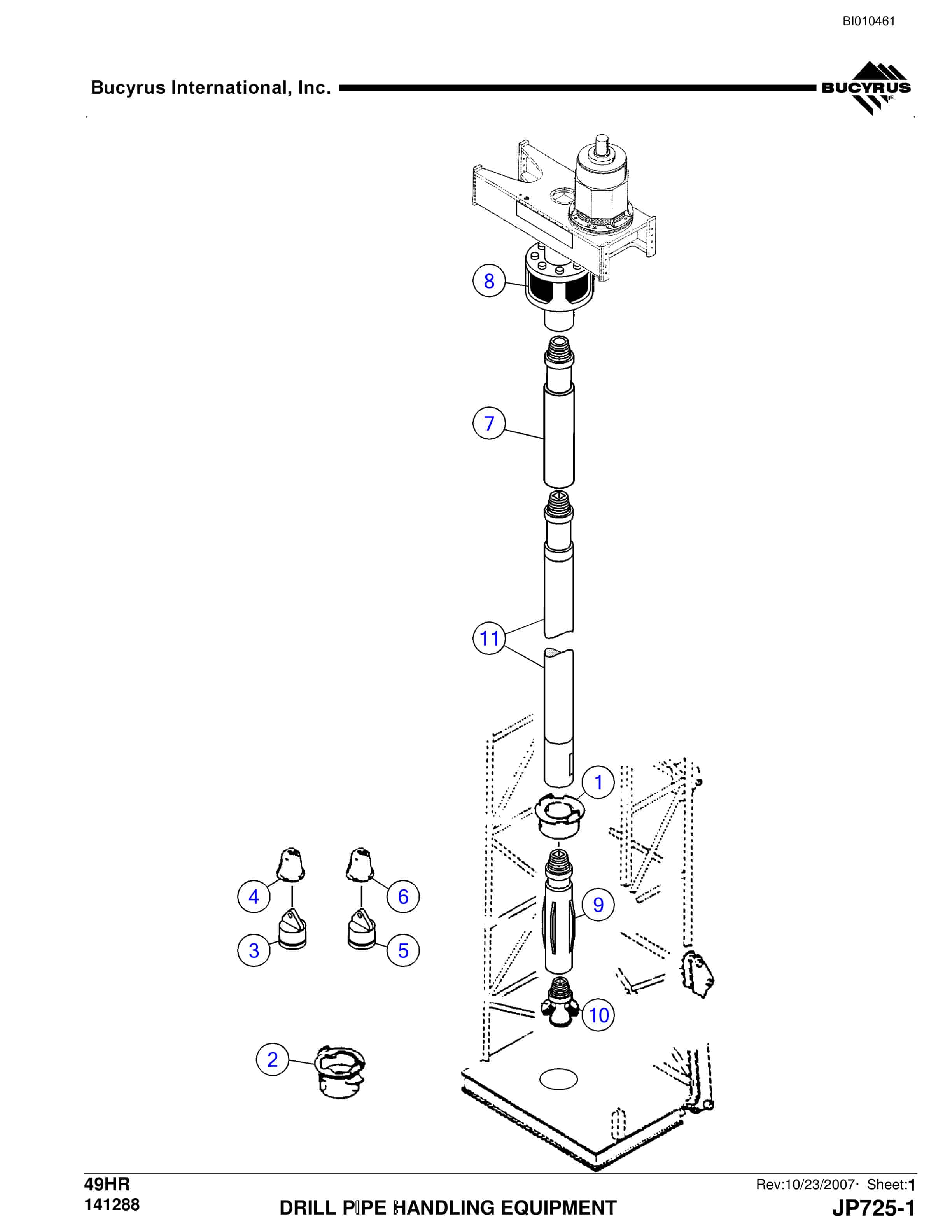 Bucyrus 49HR Parts Catalog BI010461-5