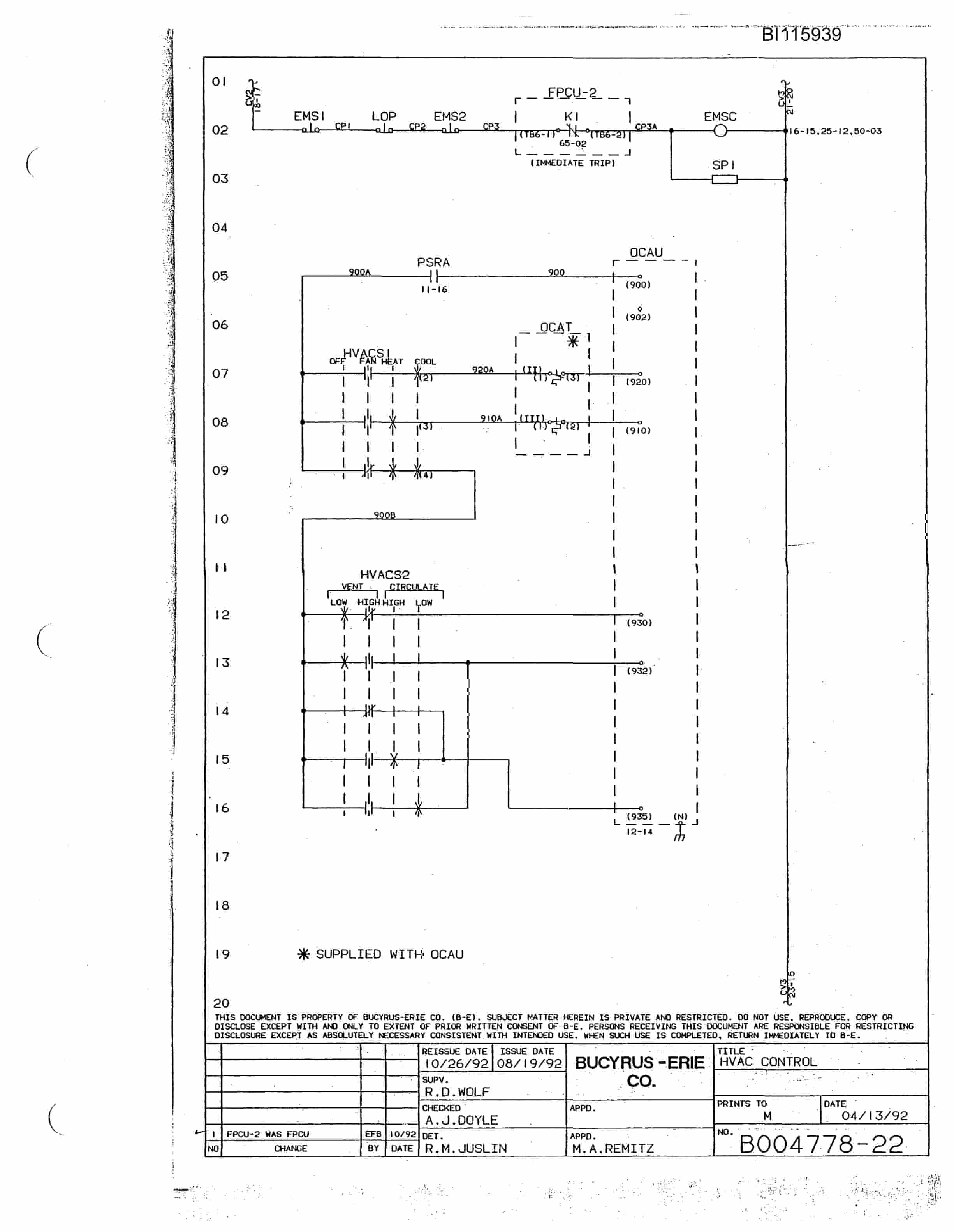 Bucyrus 49RII Drill Technical Manual BI115939-5