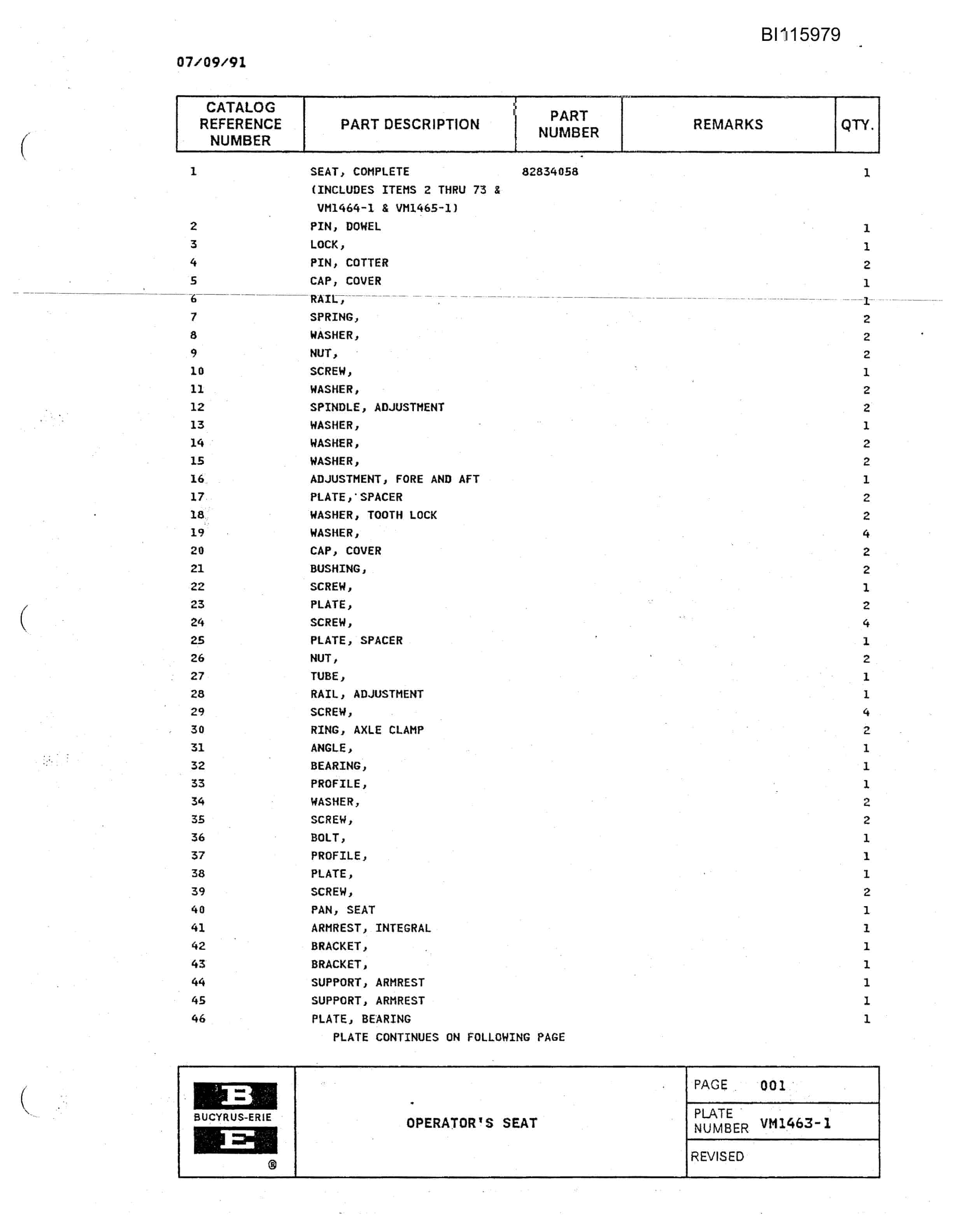 Bucyrus 49RII Drill Technical Manual BI115979-3